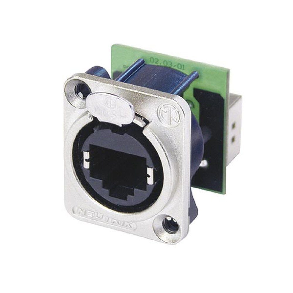 Neutrik Batteriepolklemme NEUTRIK - ETHERCON - METALL- CHASSISBUCHSE FÜR STANDARD RJ45-STECKER, 1-St.