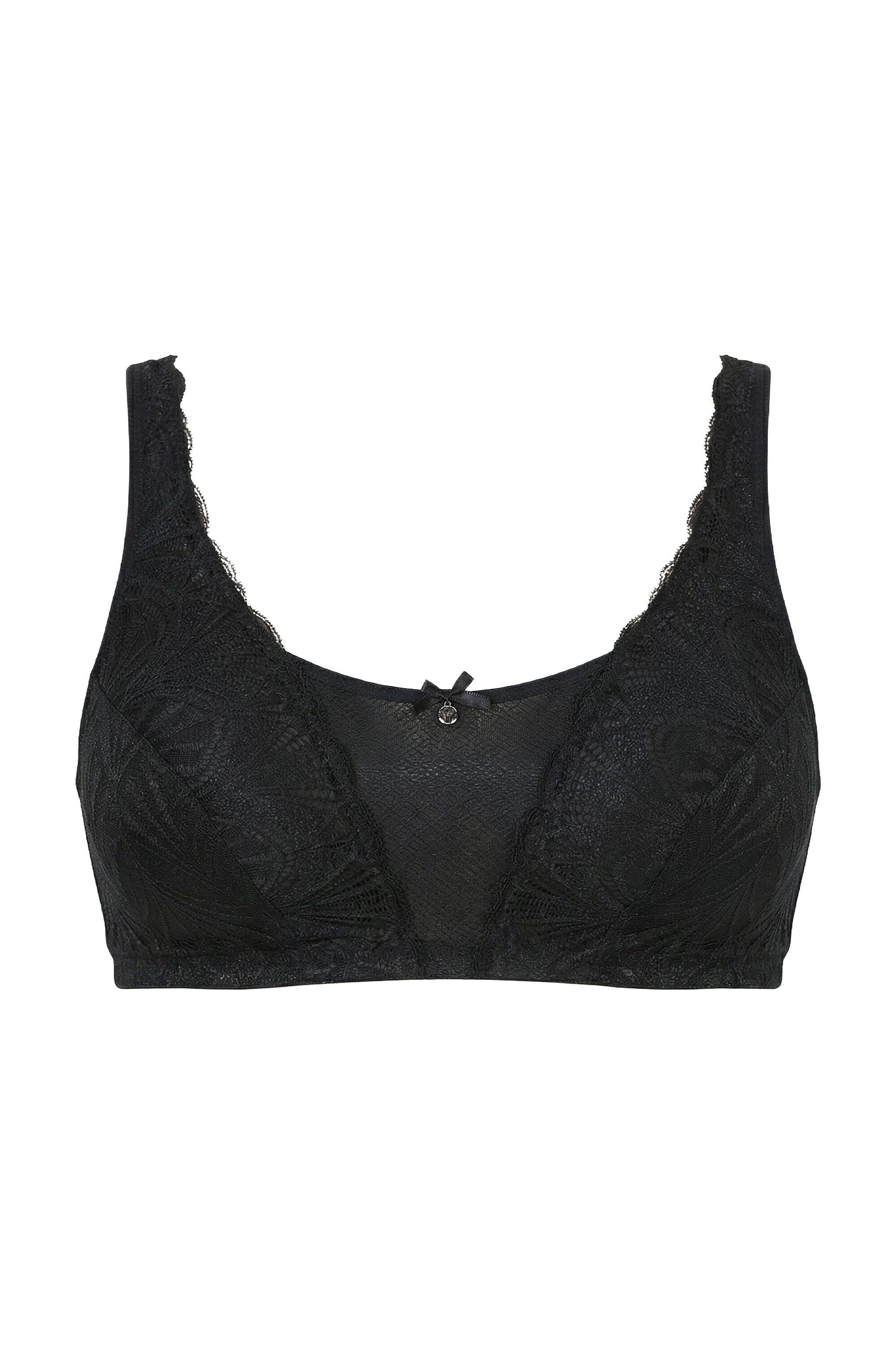 Ulla Popken Soft-BH TruYou Bralette ohne Bügel Spitze Meshfutter