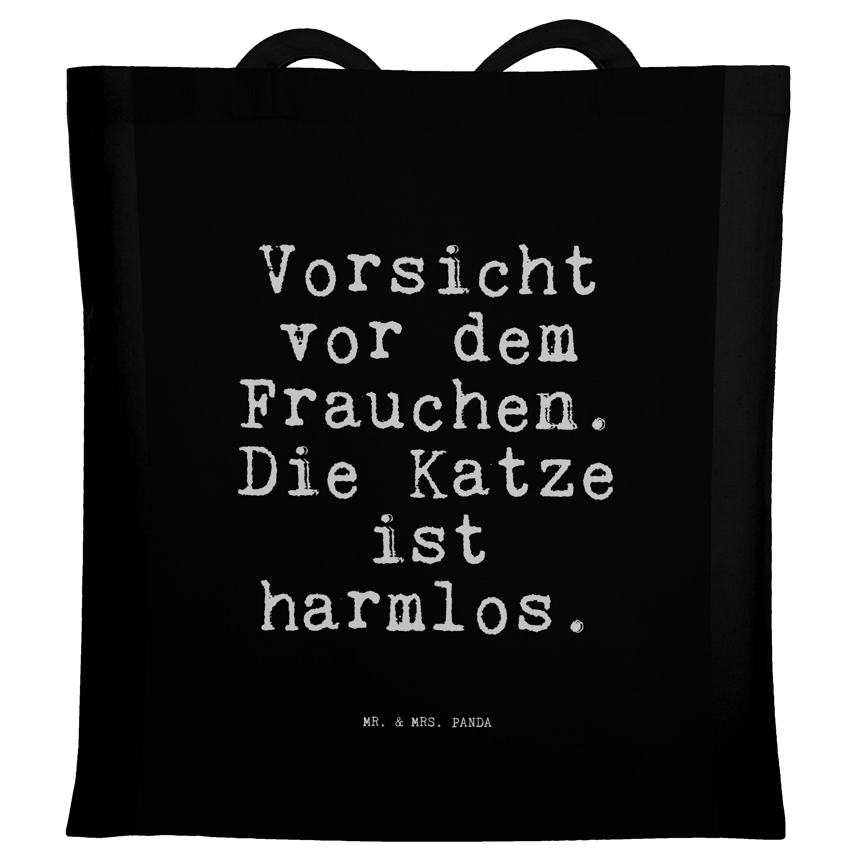 Mr. & Mrs. Panda Tragetasche »Vorsicht vor dem Frauchen.... Schwarz