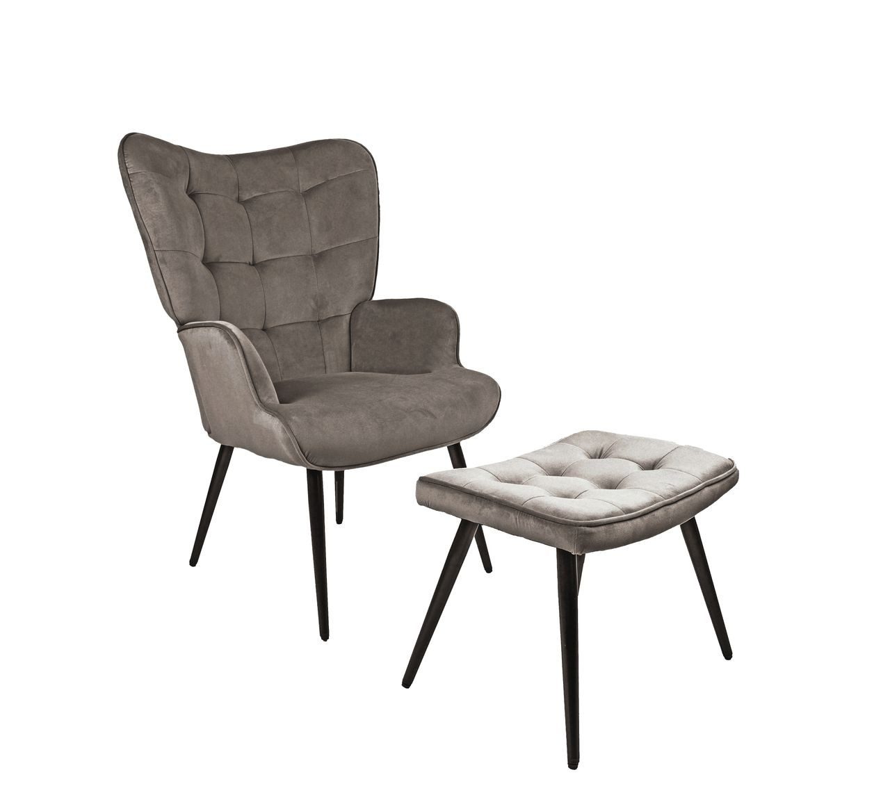 CHILLROI Relaxsessel Hochlehnsessel Ella mit Hocker, braun