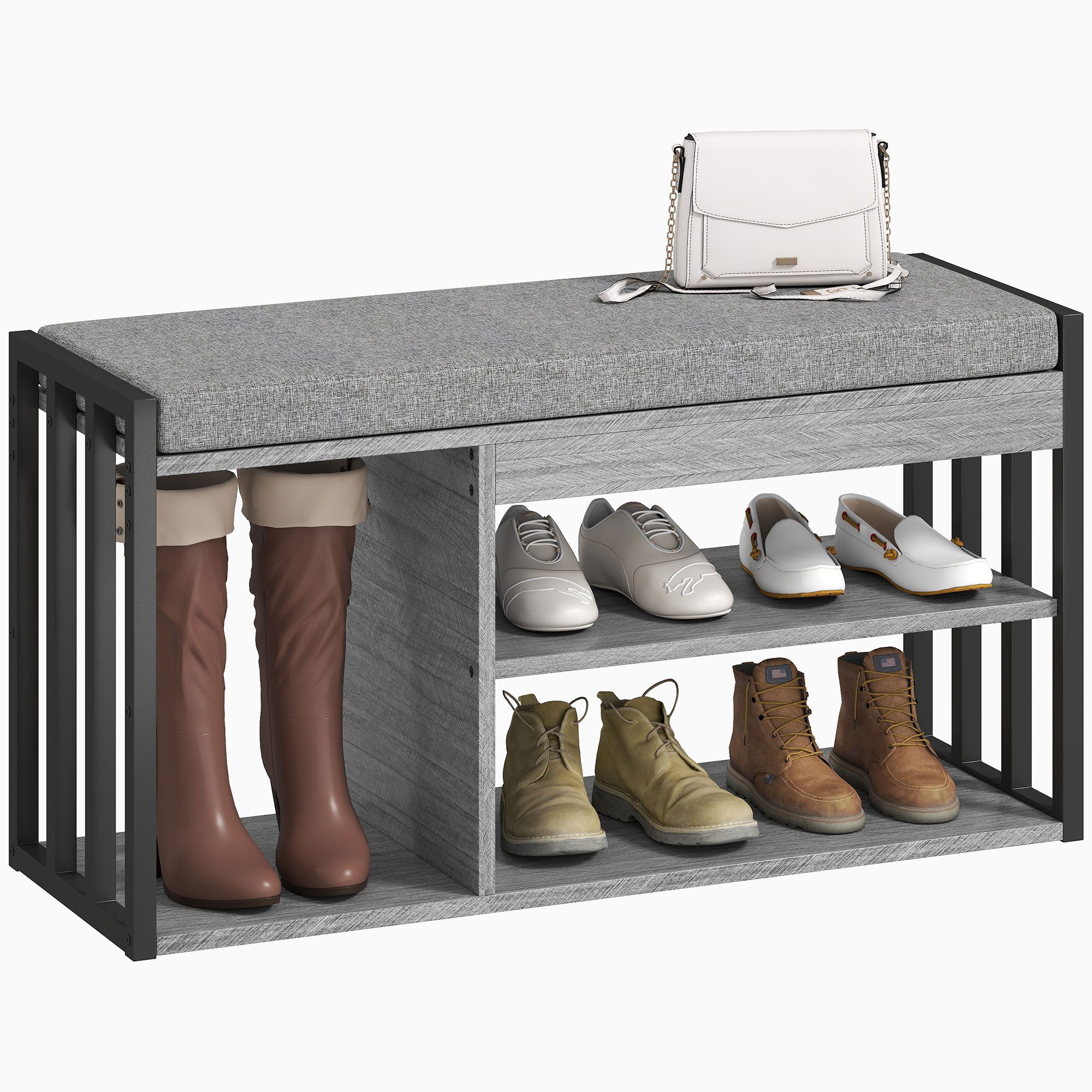 HOMCOM Schuhbank Schuhregal mit Sitzfläche, Stauraum günstig online kaufen