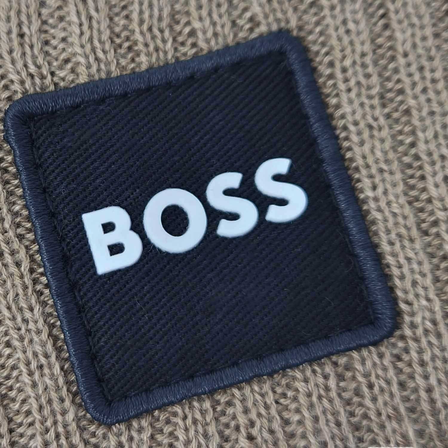 Boss Kidswear Strickmütze BOSS Kidswear Mütze Strickmütze braun stone