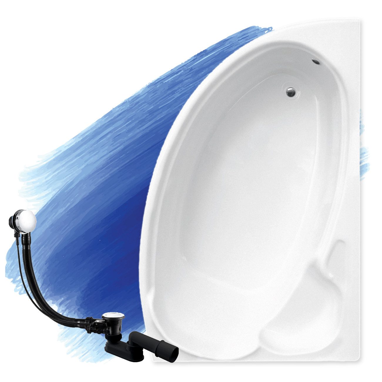 KOLMAN Badewanne Eckbadewanne Finezja 170x110, (Links/Rechts), günstig online kaufen