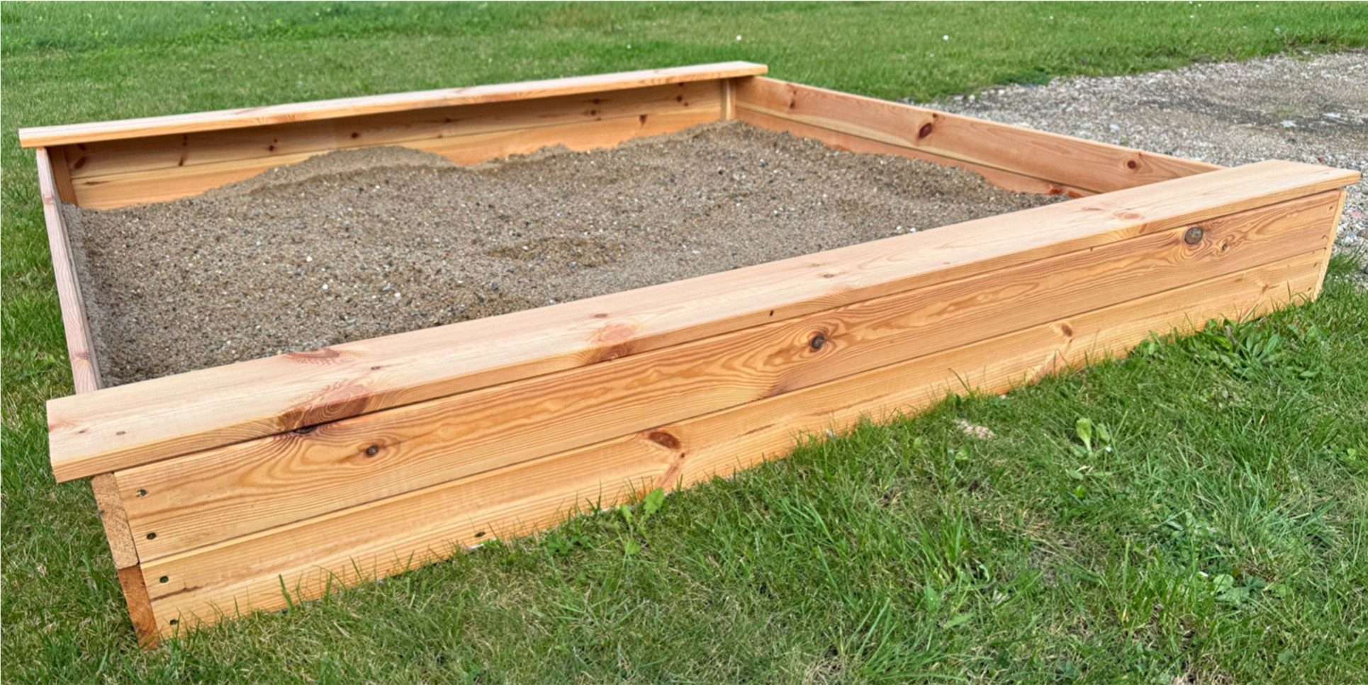 TikTakToo Sandkasten Naturbelassener Sandkasten 140x140 cm oder 180x180 für günstig online kaufen