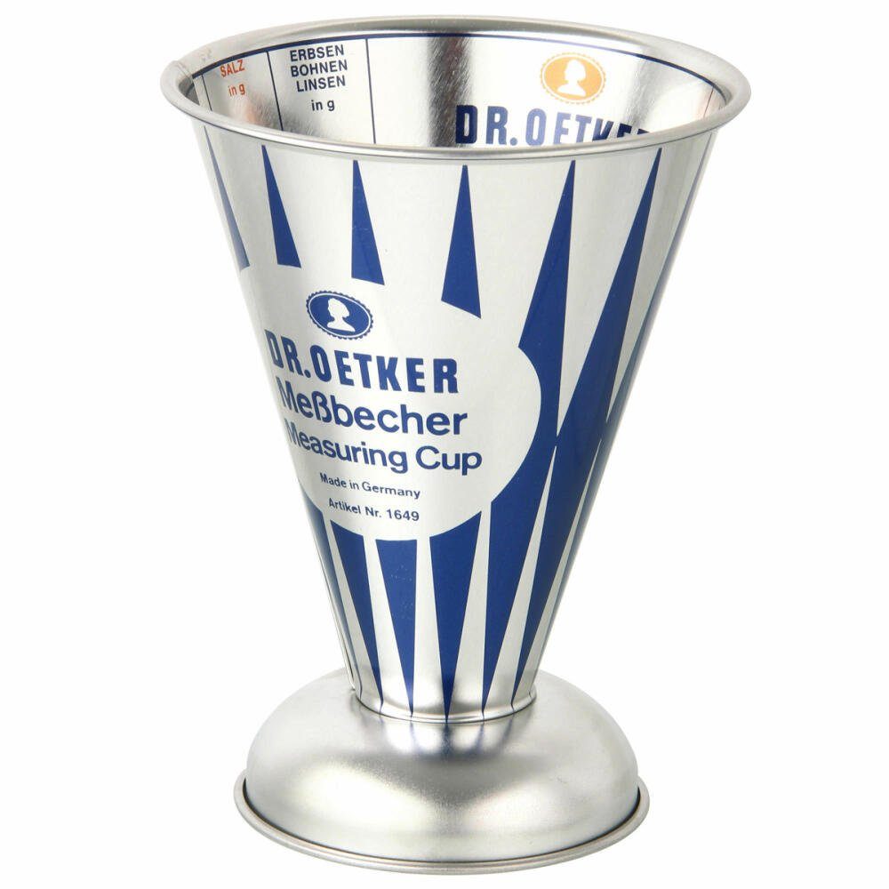 Dr. Oetker Küchenhelfer Messbecher Nostalgie, Weißblech, Nostalgie-Design