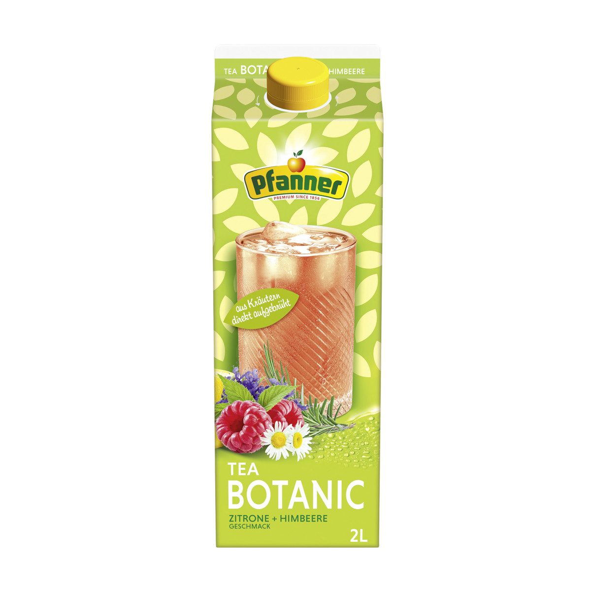 Pfanner Tee, Pfanner Botanic Tea Zitrone-Himbeere Kräuterteegetränk Packung 2000ml