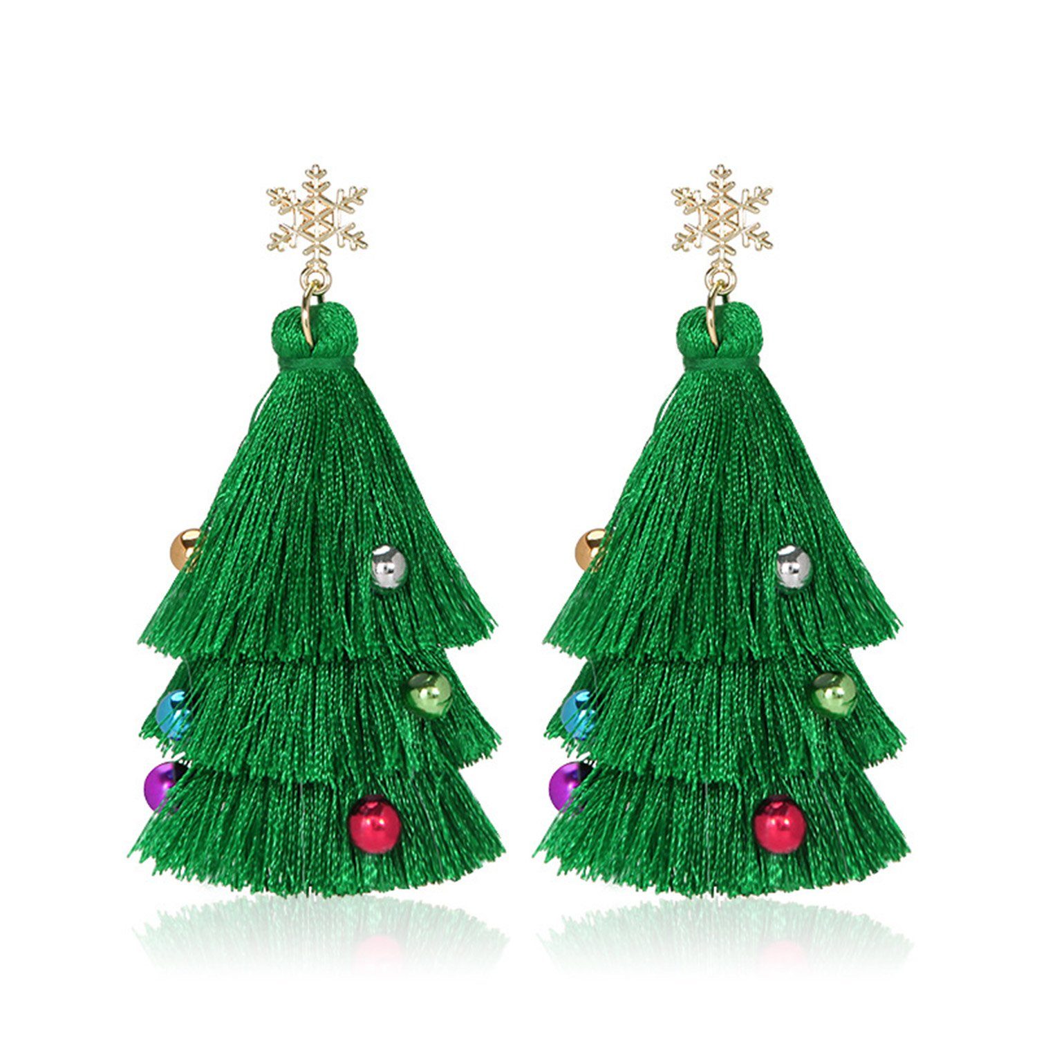 MAGICSHE Paar Ohrhänger Ohrringe Weihnachten Damen für Quaste (1-tlg) mit Geschenk Party B
