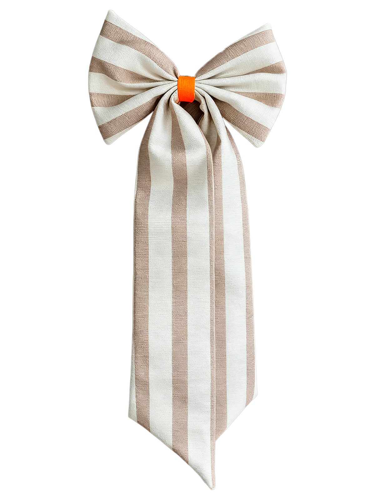 coopz Weihnachtsbaumschleife Weihnachtsschmuck Schleife creme/sand breit gestreift