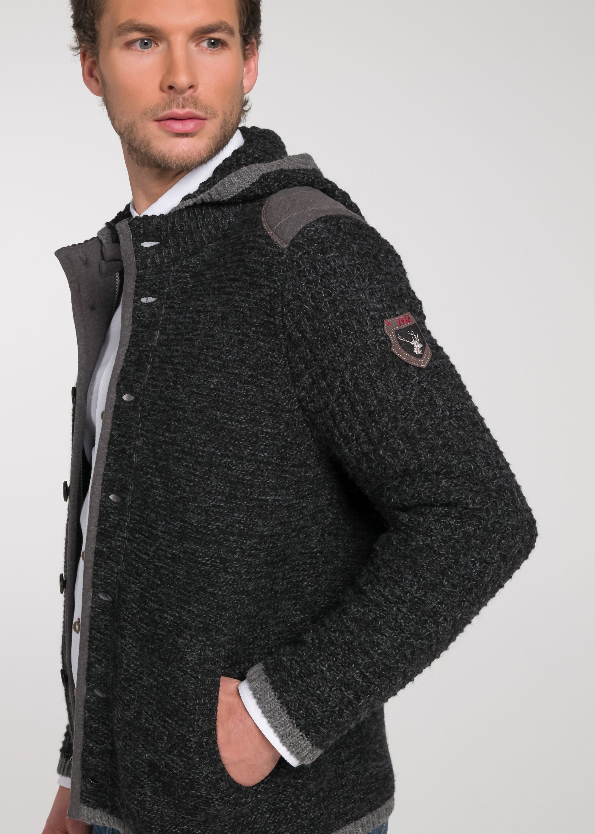Spieth & Wensky Trachtenstrickjacke Nabor (1-tlg) Hochwertige Merinwolle – Bild 4 von 5