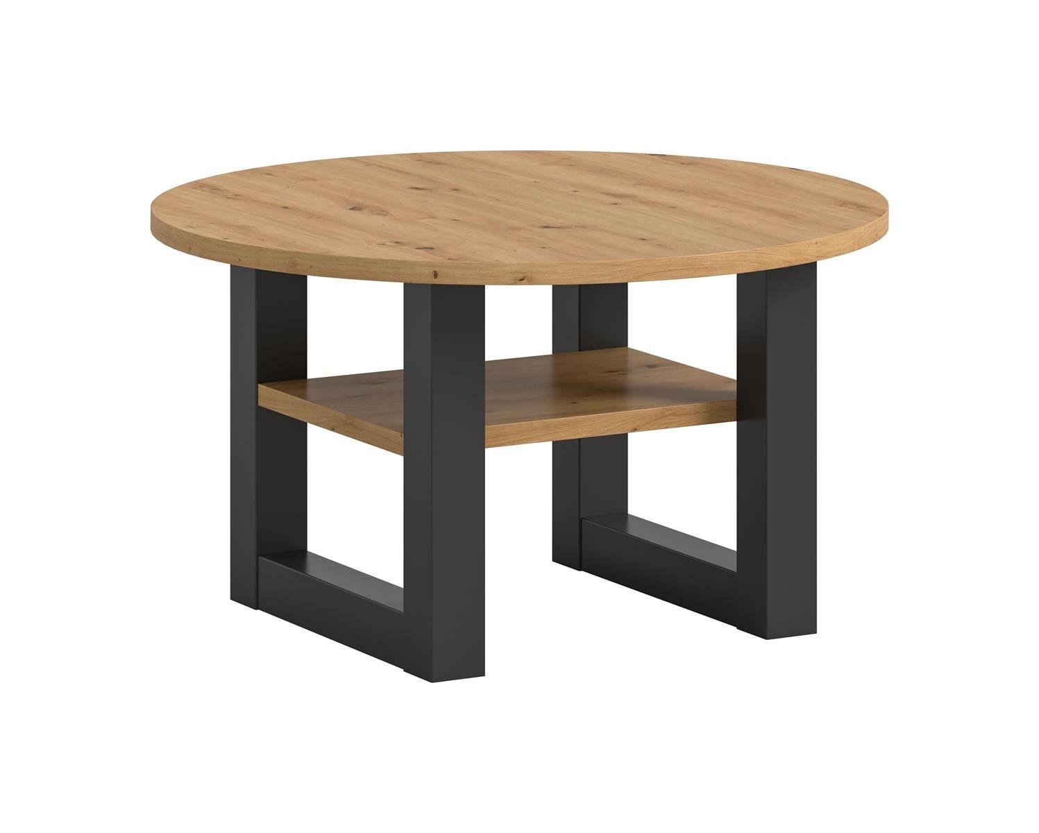 möbelvita Couchtisch Cloud Couchtisch B/H/T 75x42x75 in Artisan Eiche und grau, Tischplatte umlaufend mit 1,3 mm ABS-Kante zum Plattendekor