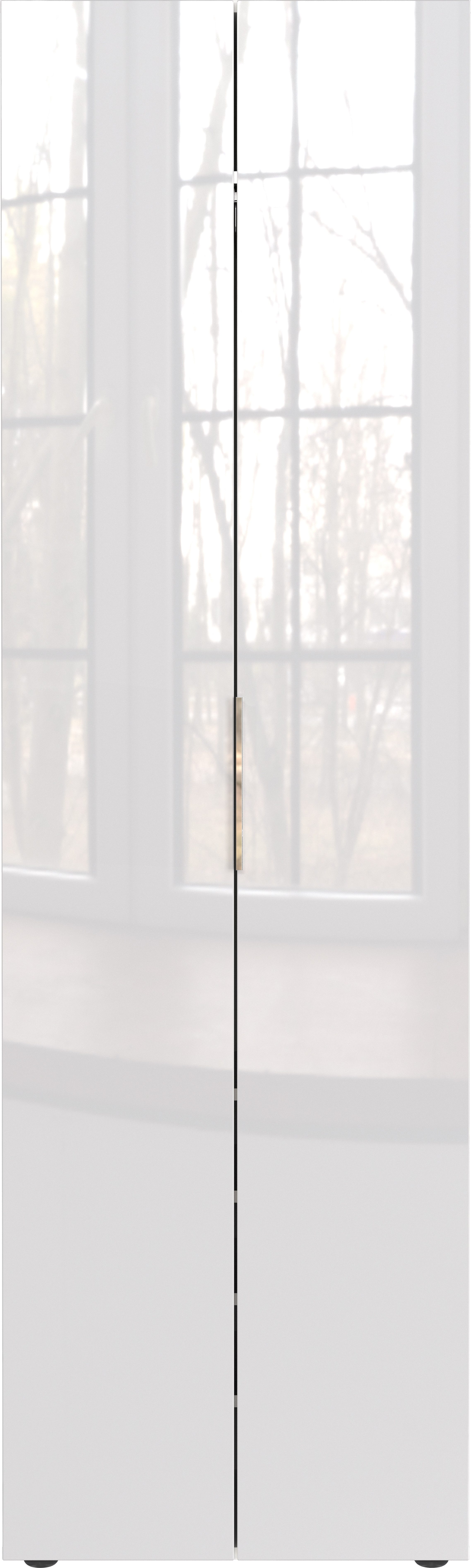GERMANIA Garderobenschrank Oakland mit Glasfront Breite: 59cm, Türdämpfung,verstellb. Böden, Metallgriffe aus Chrom