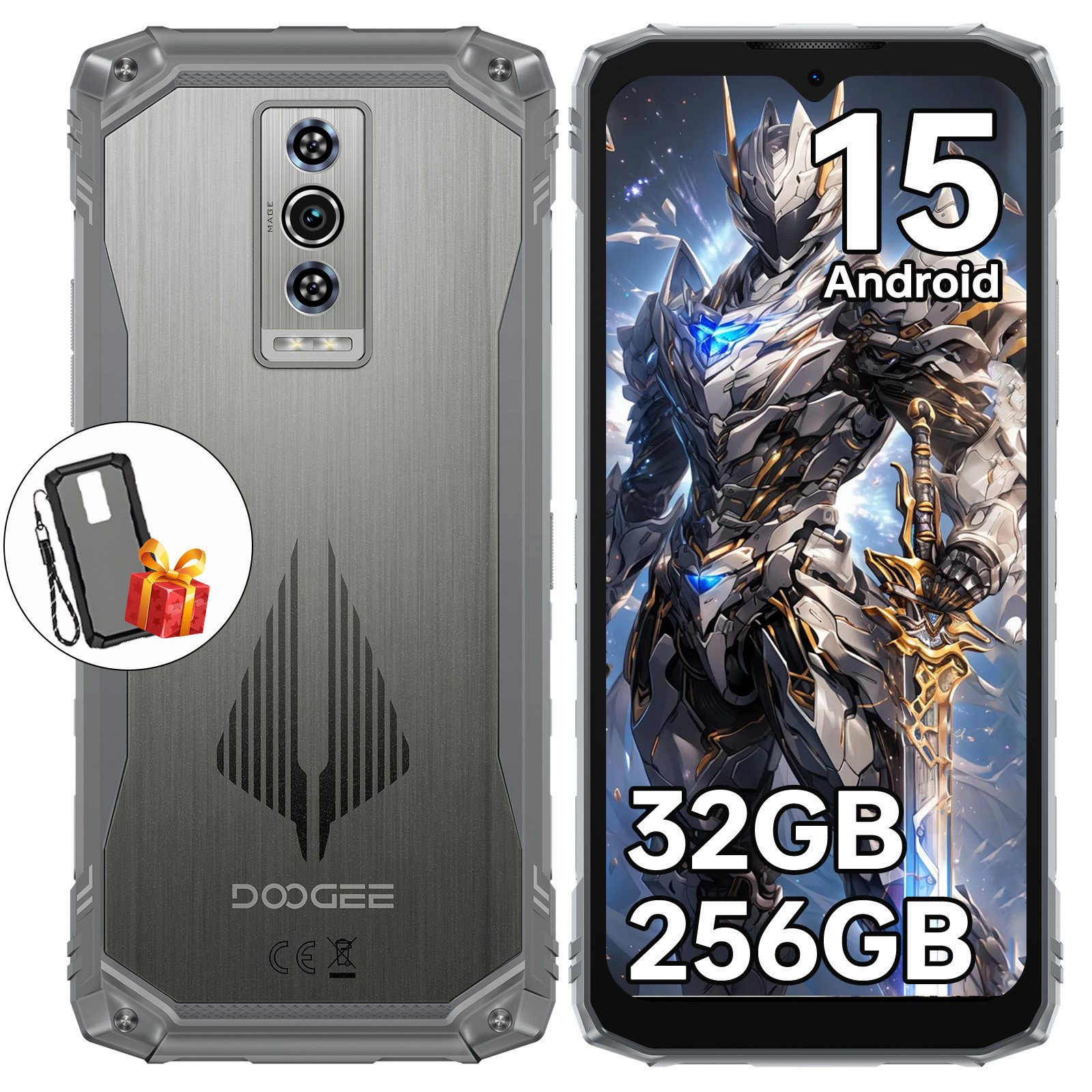DOOGEE Blade10 Pro Energy Android 15 Outdoor Smartphone (16,67 cm/6.56 Zoll, 256 GB Speicherplatz, 50 MP Kamera, 6,56'' HD+ Display, 32GB+256GB, IP68, 6150mAh, NFC, OTG, GPS)