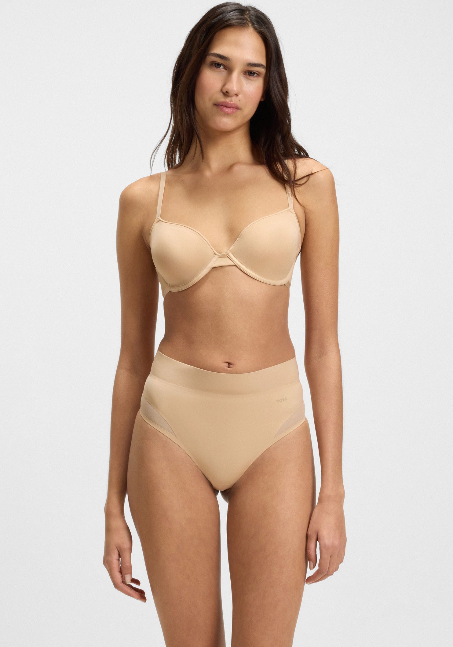 BOSS Formstring High Waist Shapewear THONG B.BODY mit Meshdetails, hoher Bund