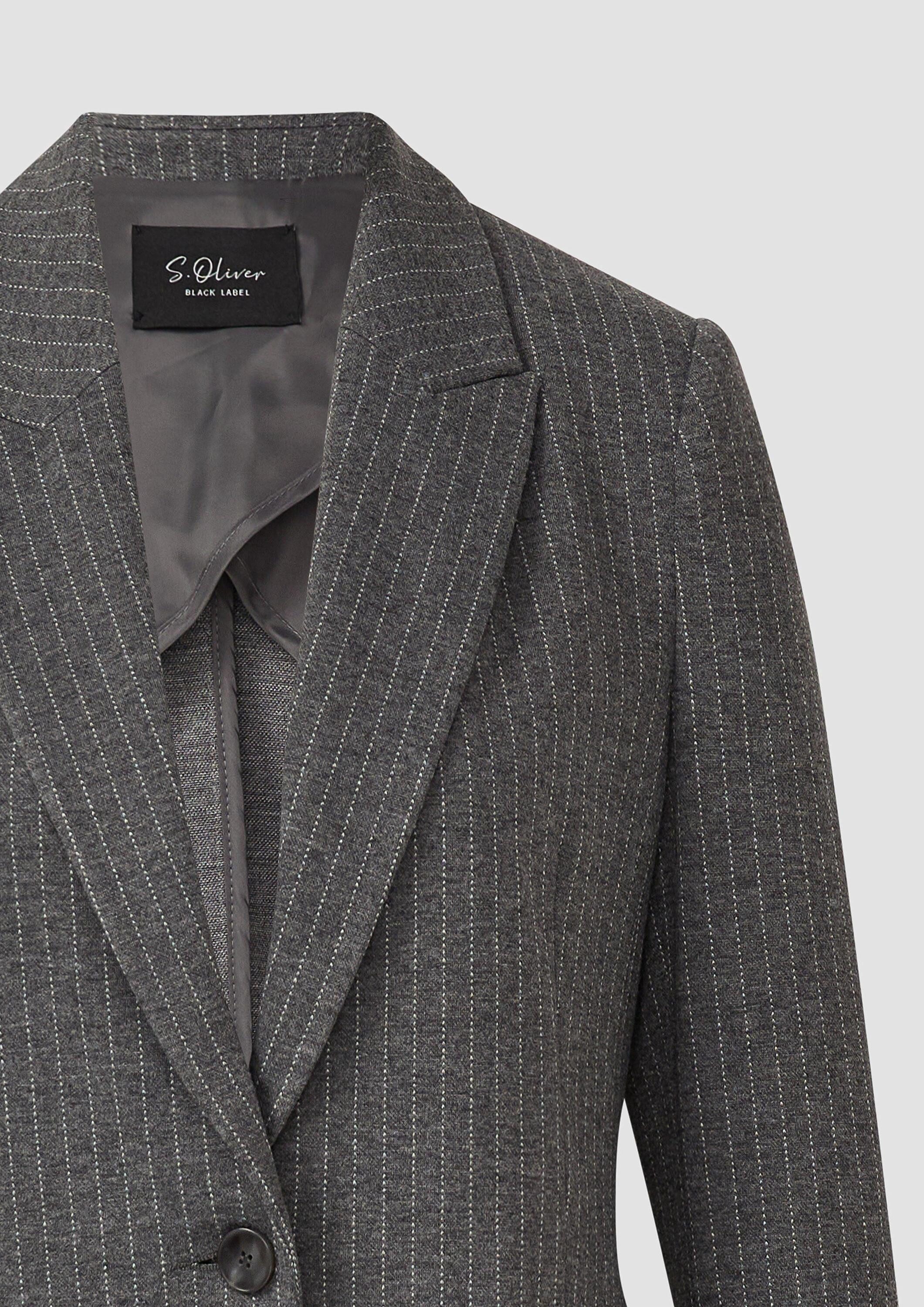 s.Oliver Jackenblazer Indoor-Blazer Antaillierter Blazer mit Nadelstreifen