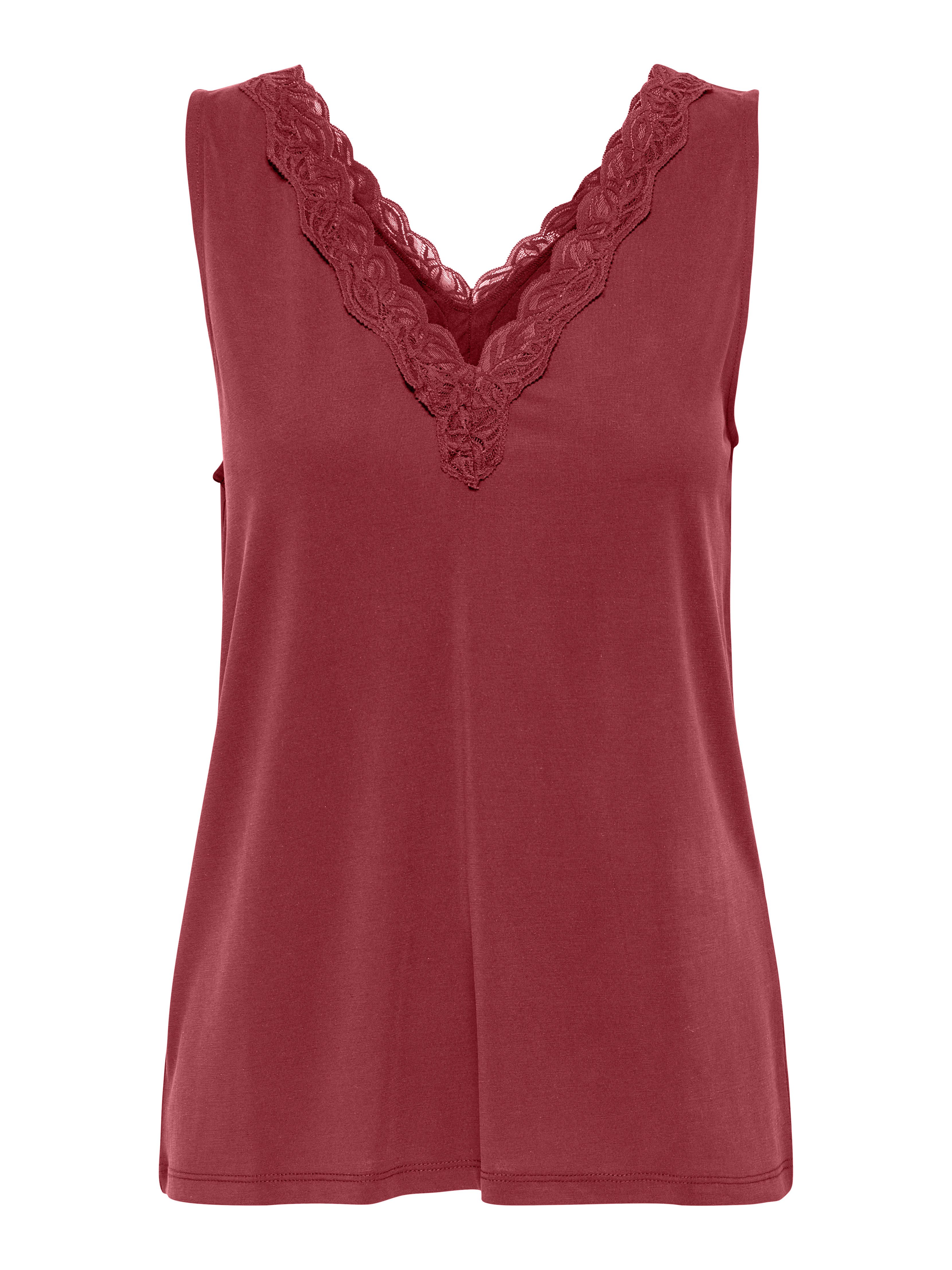 ONLY Spitzentop ONLFREE LIFE S/L V-NECK LACE MIX TOP JRS günstig online kaufen