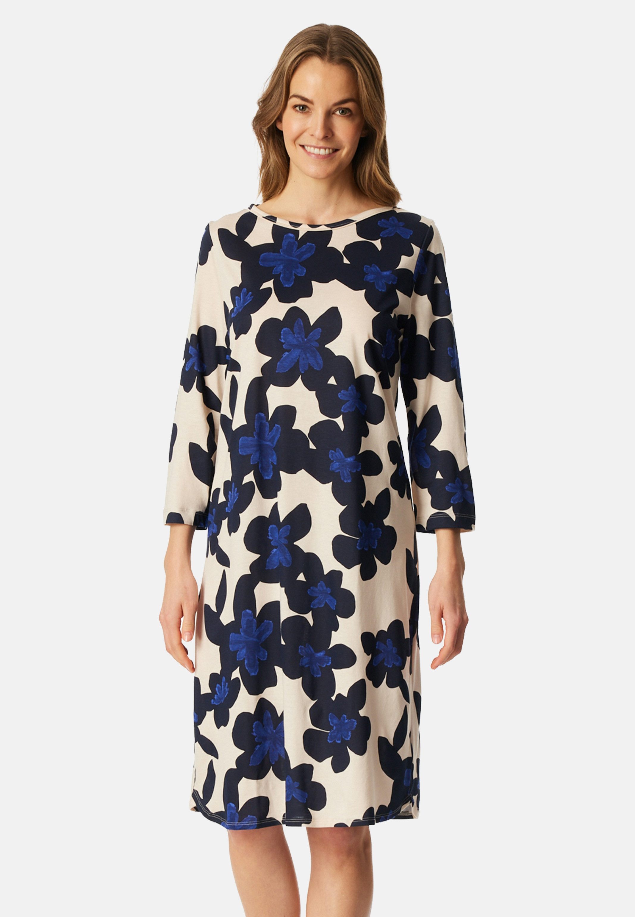 Schiesser Nachthemd Comfort Nightwear (1-tlg) Nachthemd - Atmungsaktiv - Gesamtlänge 100 cm, Lockerer Schnitt