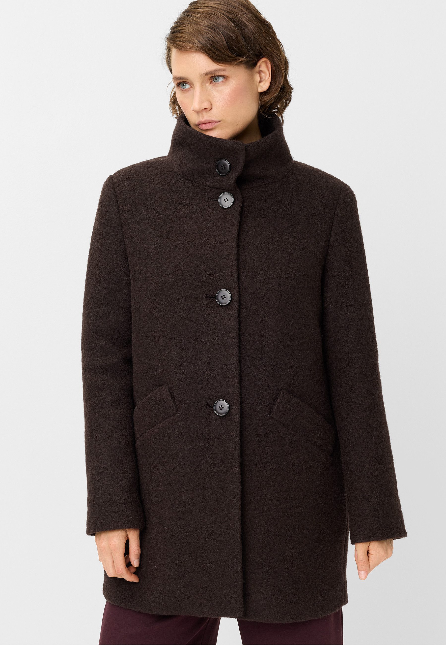 Fuchs Schmitt Wollmantel Stehkragen, Regular Fit, Wollmix