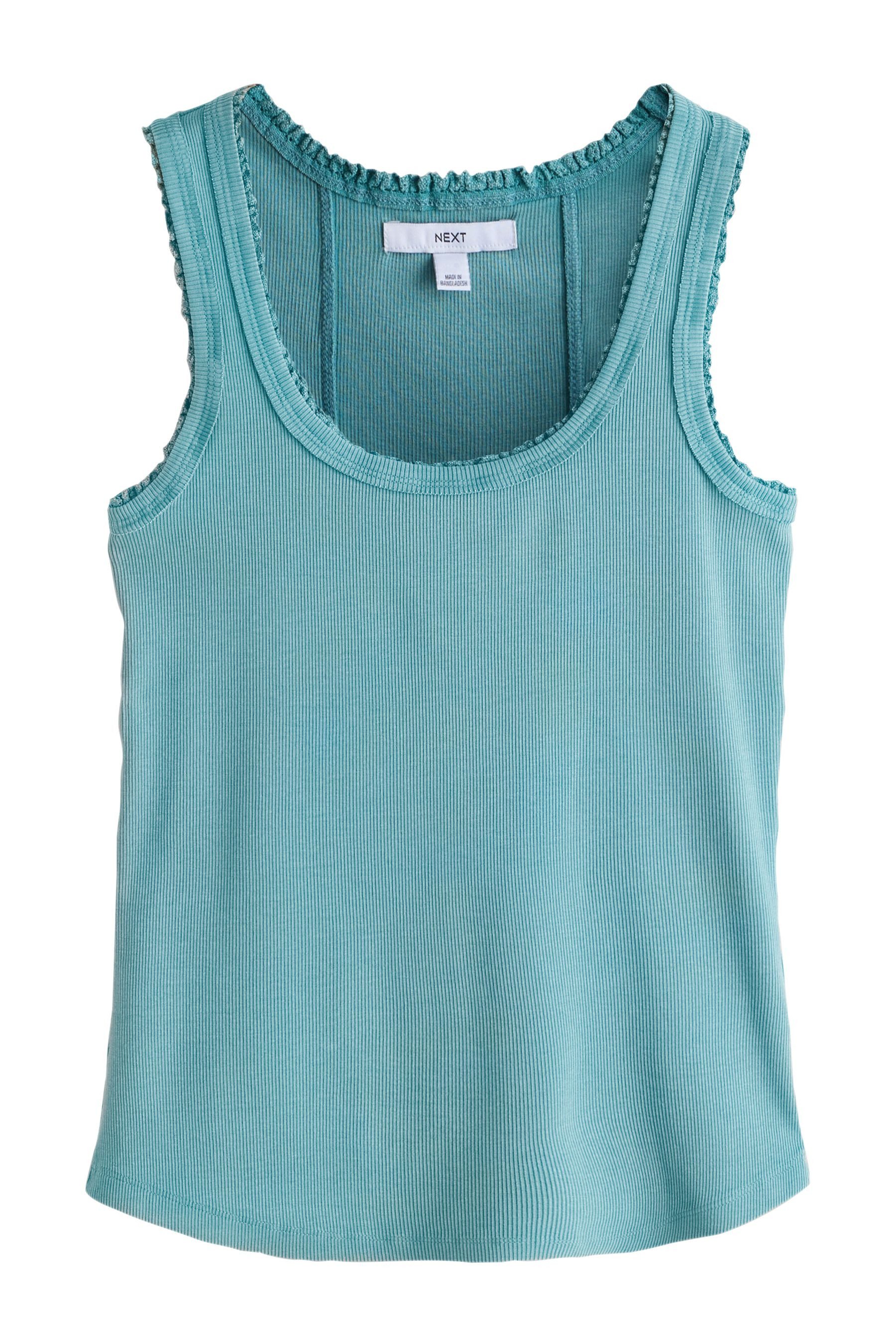 Next Trägertop Geripptes Premium Tanktop mit U-Ausschnitt (1-tlg)