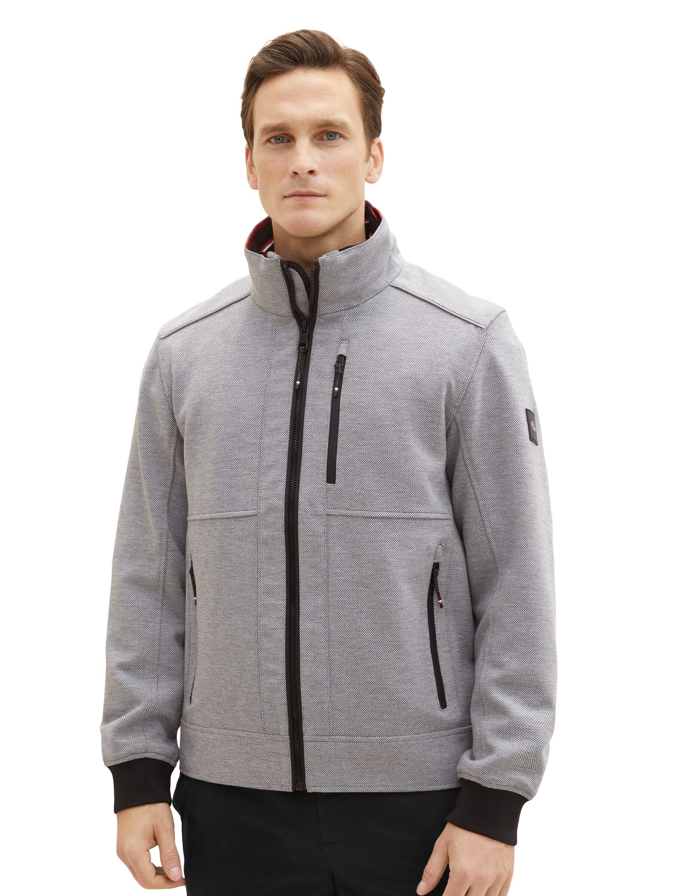 TOM TAILOR Outdoorjacke (1-St) steel knitted structure