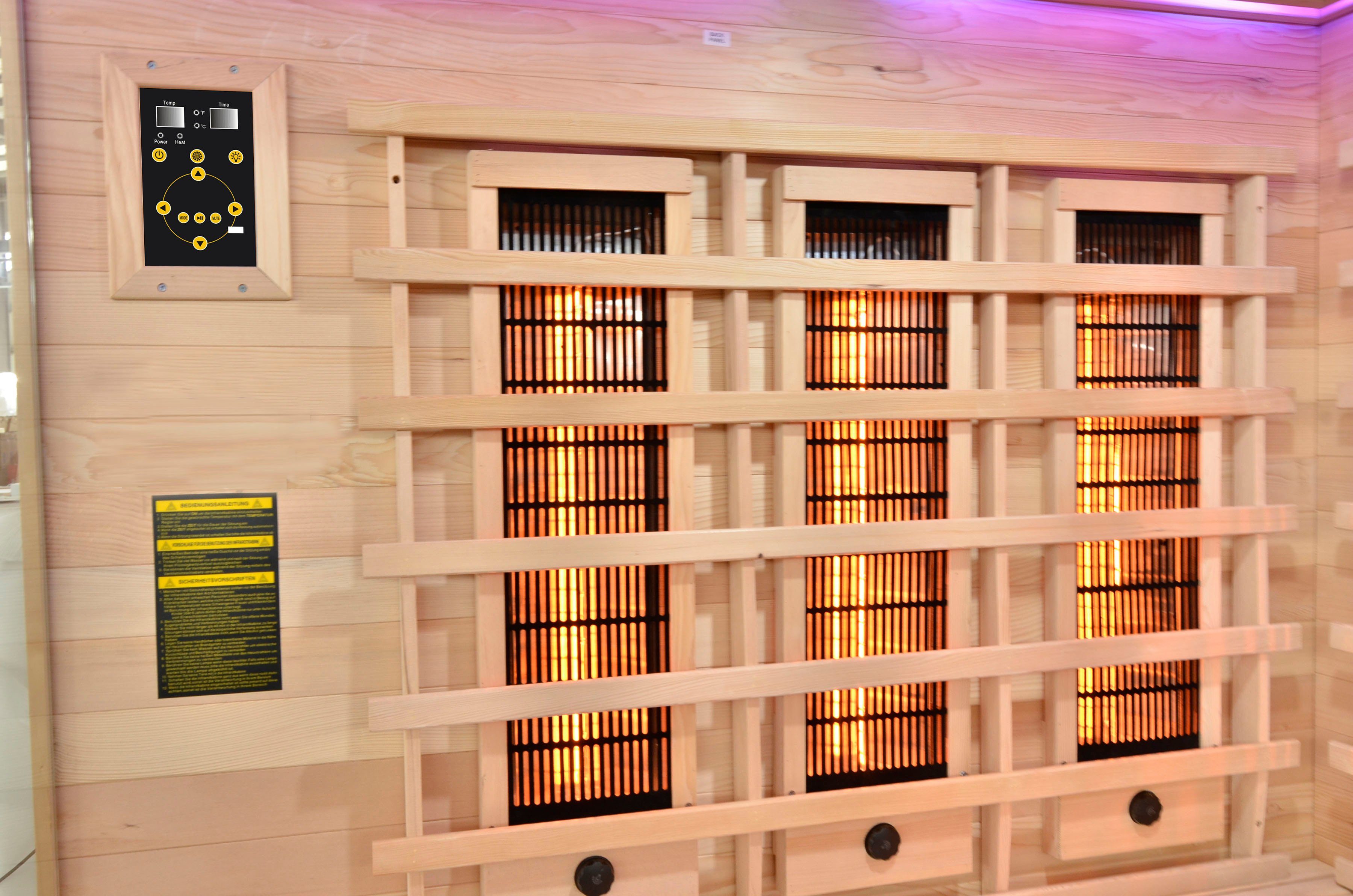 Sanotechnik Infrarotkabine DELUXE, BxTxH: 150 x 150 x 200 cm, für 3-4 Personen