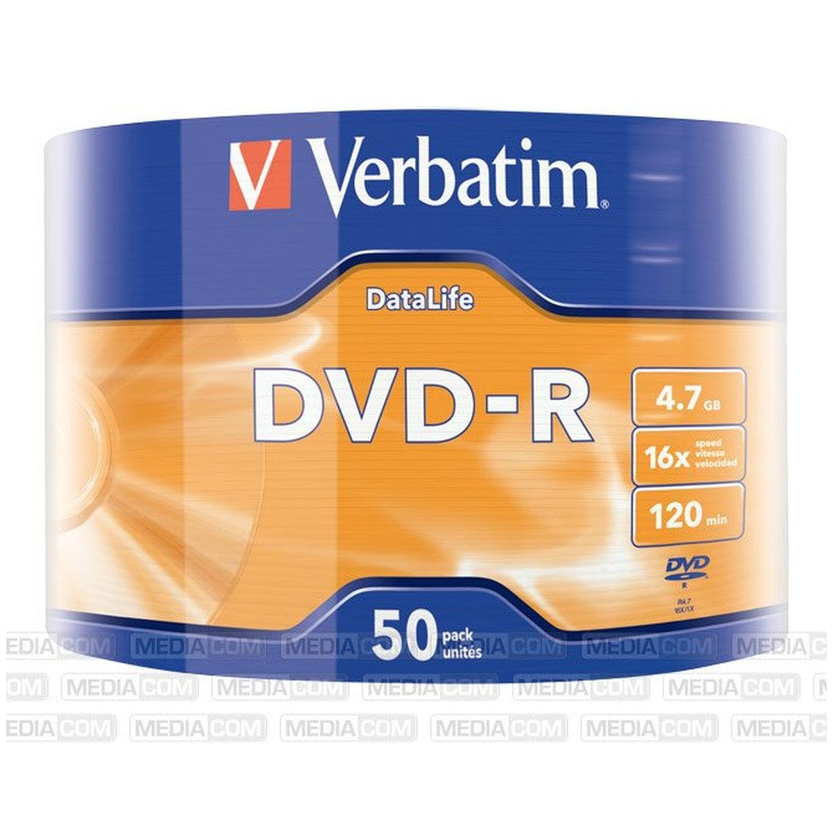 Verbatim DVD-Rohling Verbatim DVD-R 4.7GB 16x Eco-Pack 50er Matt Silver