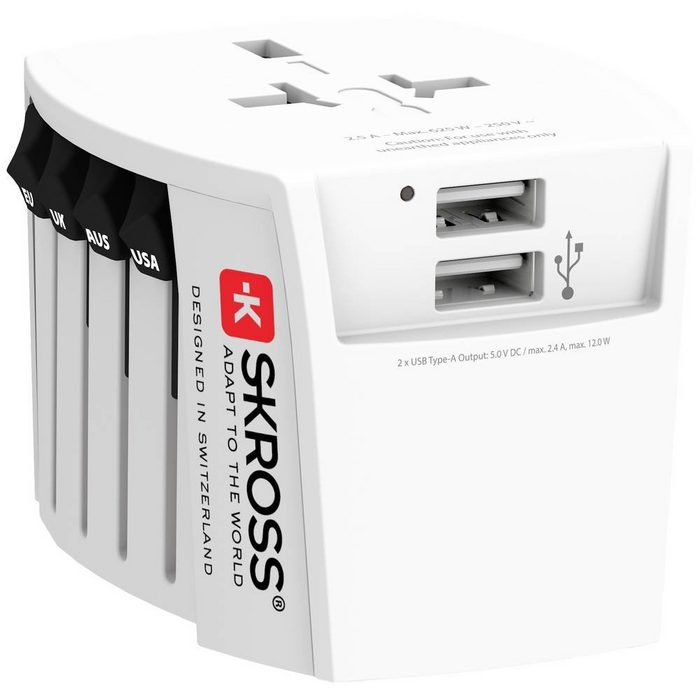 SKROSS Weltreiseadapter MUV USB Reiseadapter