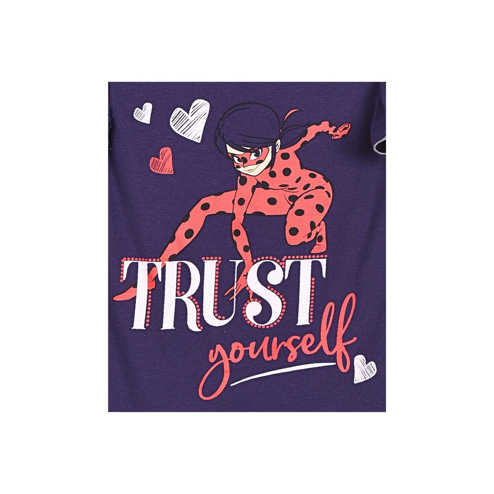 - aus T-Shirt 128 - Mädchen Gr. 104 TRUST cm Kurzarmshirt yourself Miraculous Baumwolle Ladybug