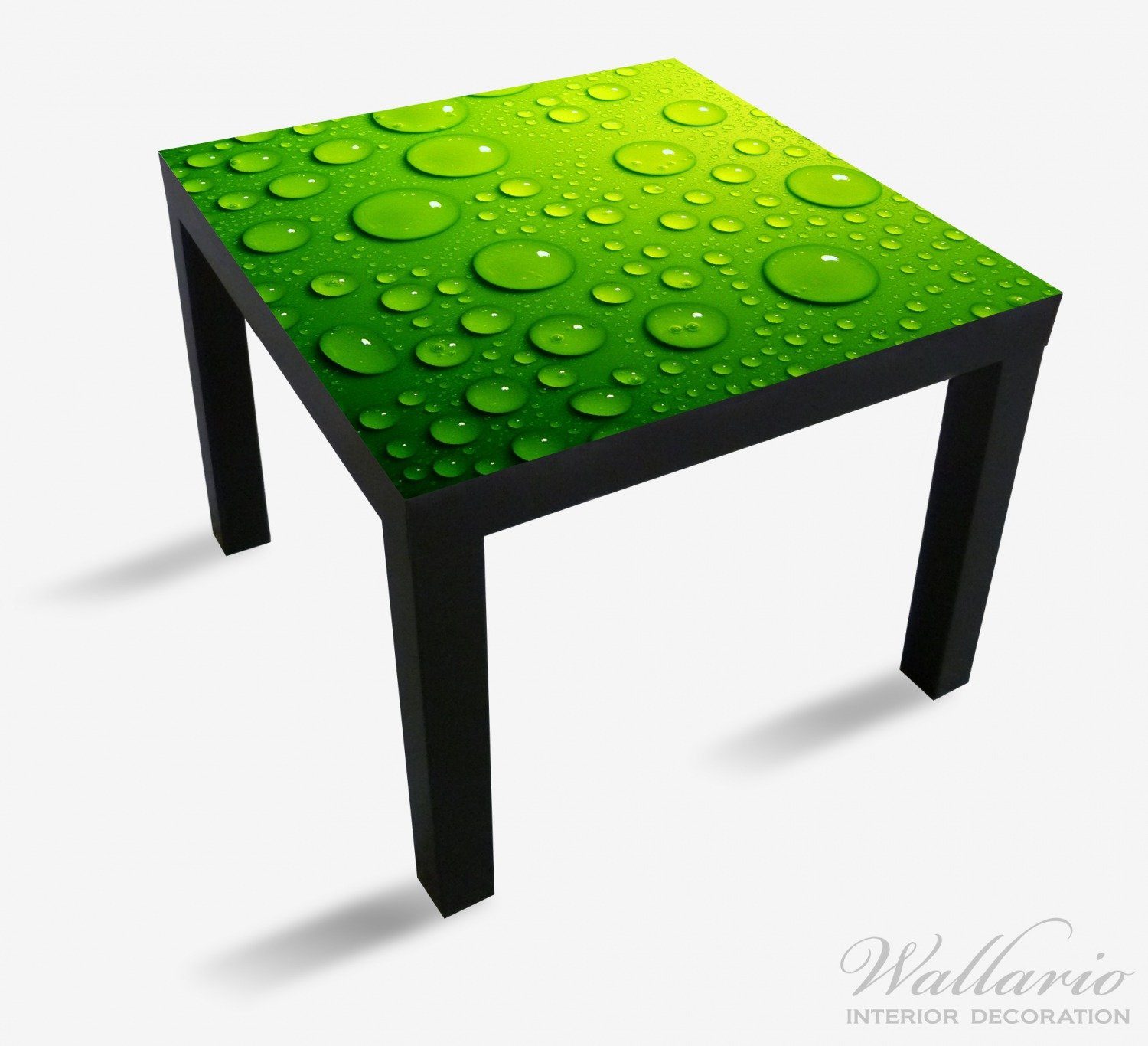 Wallario Möbelfolie Wassertropfen auf Grün