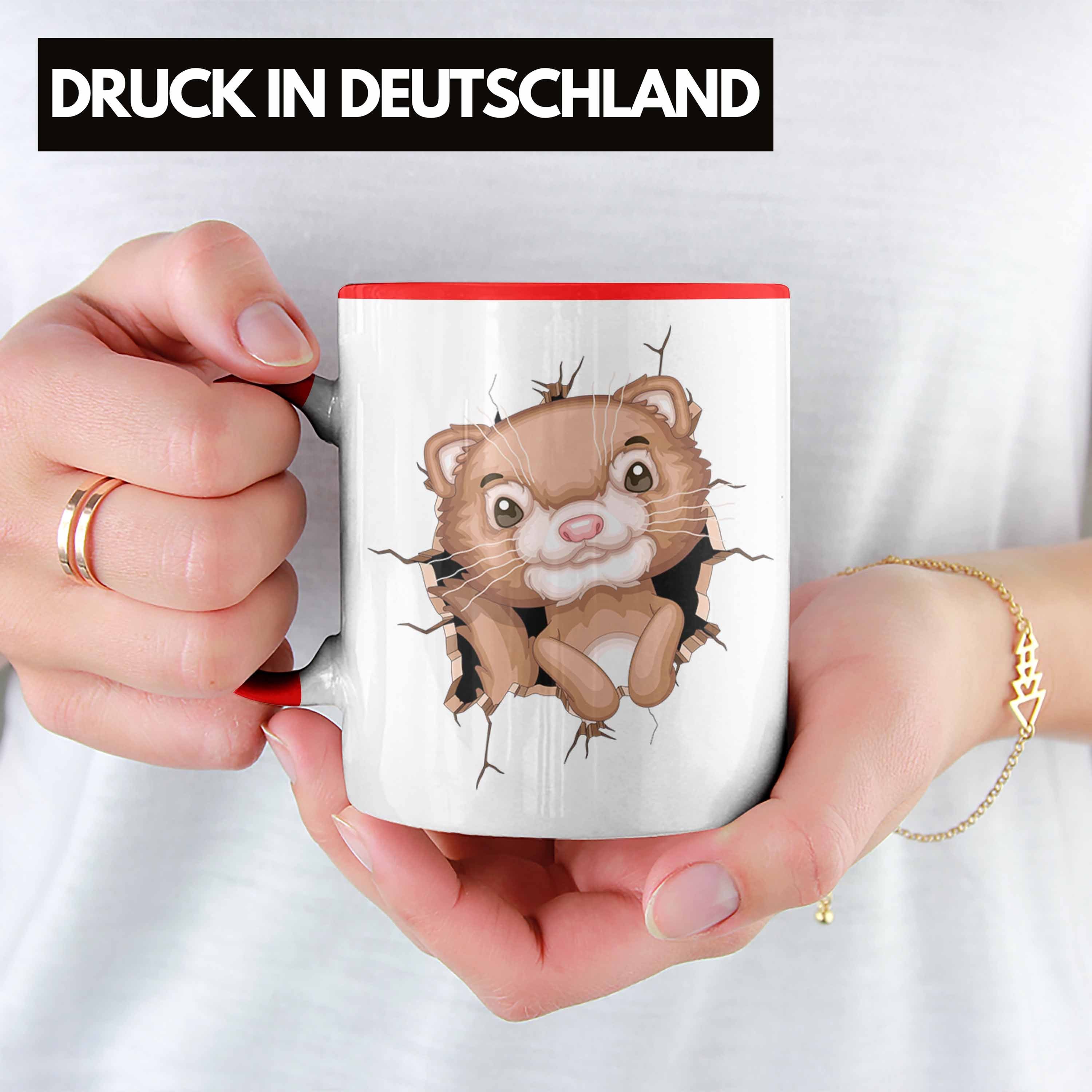 3D Rot Grafik Otter-Liebha Lustige Kaffee-Becher Tasse Trendation Geschenkdidee Tasse Otter