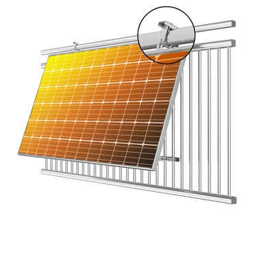 avoltik Solarmodul Halterung Alu Aufständerung für Photovoltaik Winkel eckig Solarmodul-Halterung, (Balkonhalterung, Farbe silber)