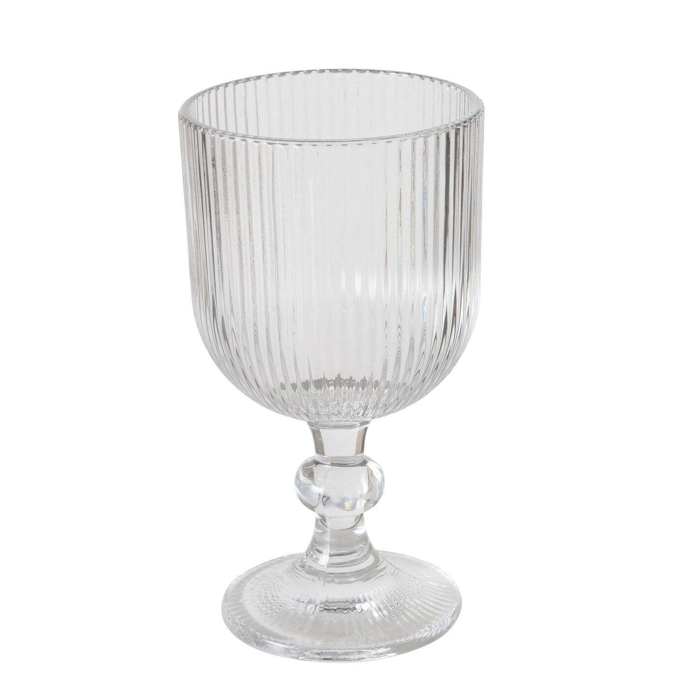 BOLTZE GRUPPE GmbH Weinglas Weinglas aus geriffeltem Glas RIGANO, Glas