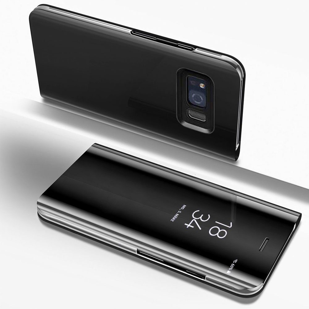 FITSU Handyhülle Spiegel Hülle für Samsung Galaxy S8 Plus Handytasche, Schlanke Klapphülle, elegantes Flipcase, Handyhülle mit Standfunktion