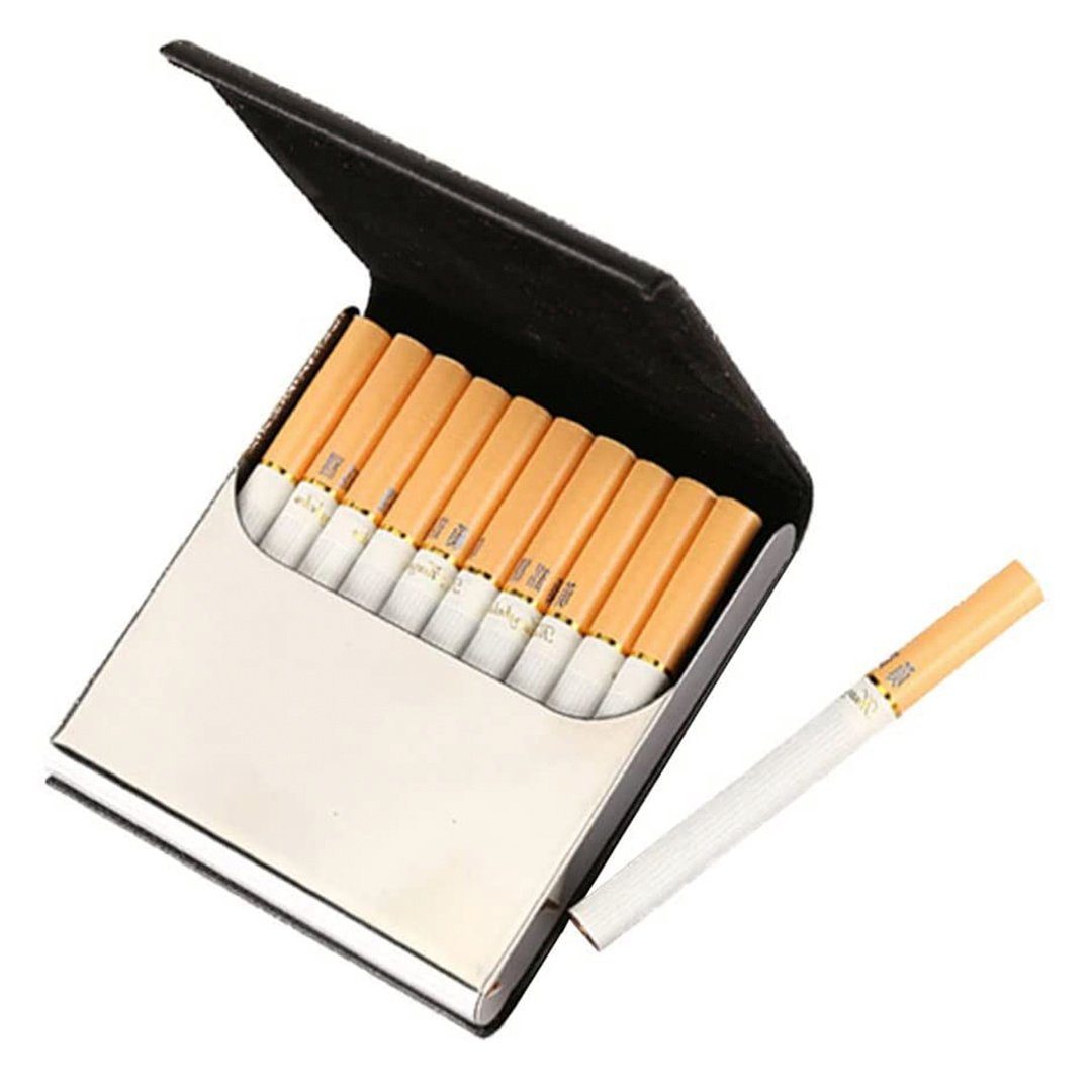 Burgund Jeanoko Zigarettenaufbewahrungsbox Ultradünne Multifunktionsbox für 10 Zigaretten in normaler Größe oder Visitenkarten 
