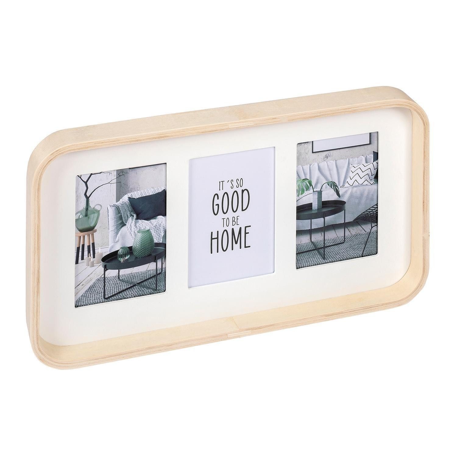 Walther Design Изображения-Collage Mehrfachbilderrahmen PORTRIL, Beige, B 40,5 cm, (1 St), aus MDF mit Holzpassepartout und Glasfront