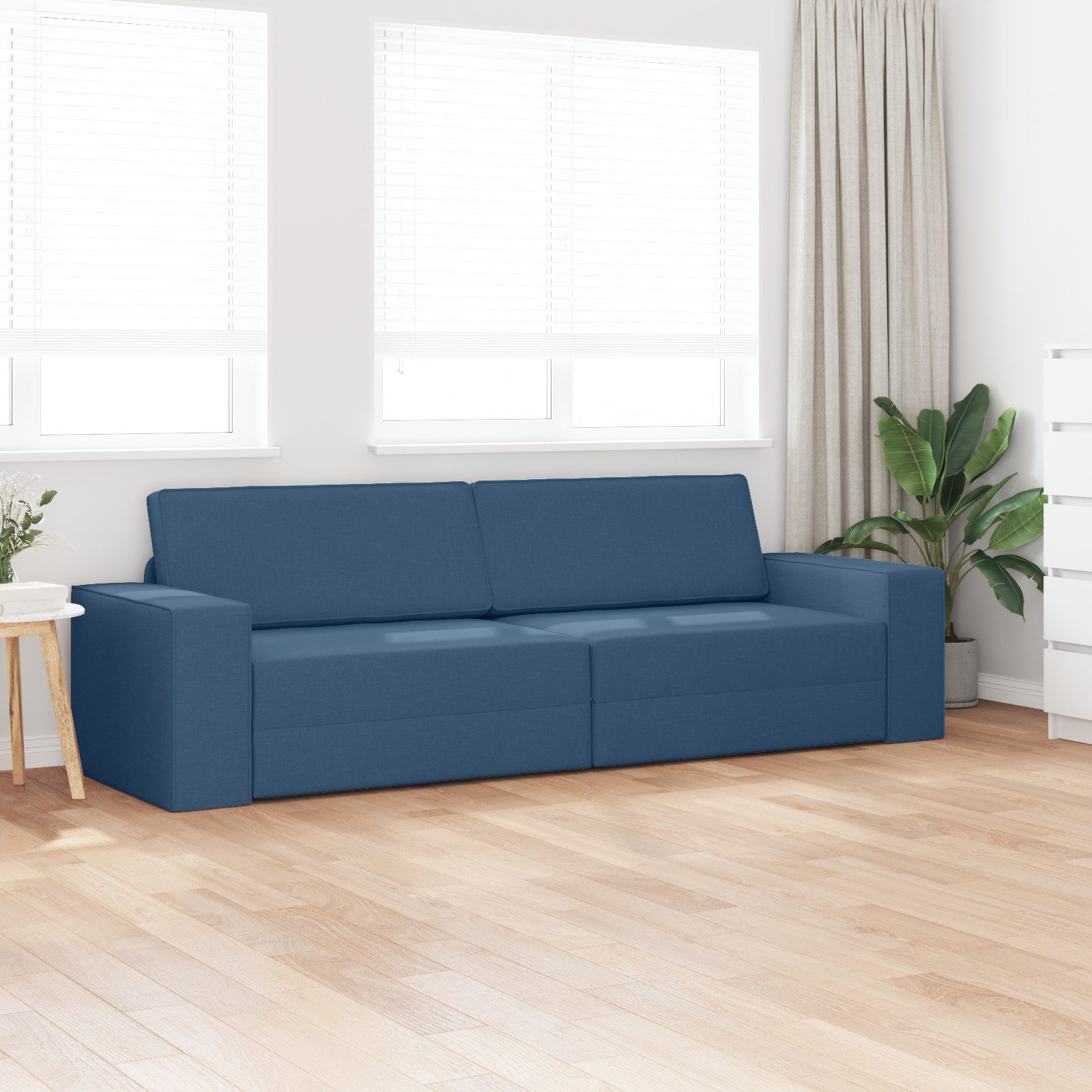 vidaXL Sofa Boden Schlafsofa 2-in-1 Blau günstig online kaufen