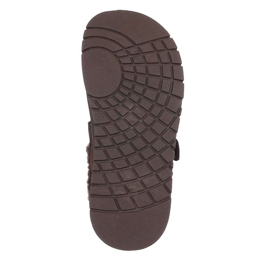 Ital-Design Damen Clog mit Plateausohle und Futter Snowboots (92125521) Flach Hausschuhe in Braun