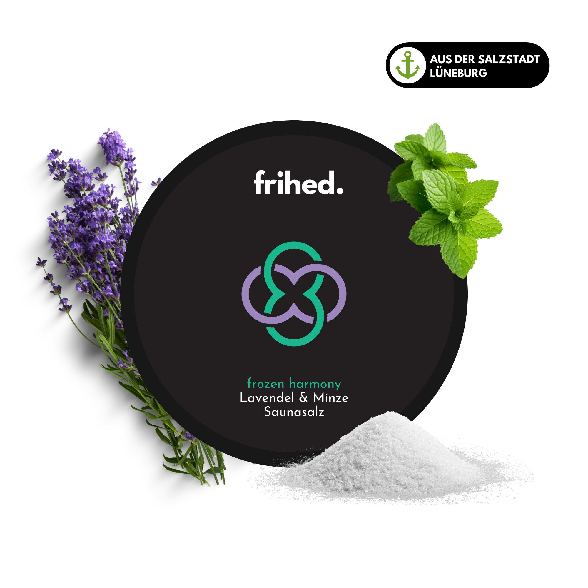 frihed. Nordic Wear Körperpeeling Saunasalz und Aromatherapie in der Dusche