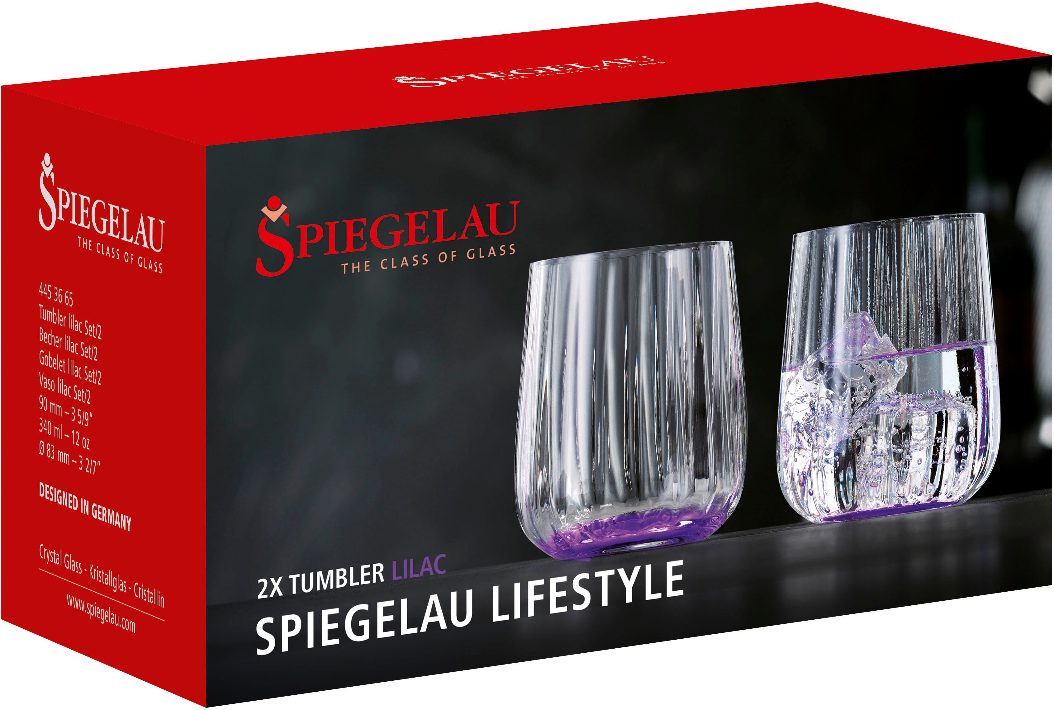 SPIEGELAU ml, 2-teilig Kristallglas, 340 lilac Becher LifeStyle,