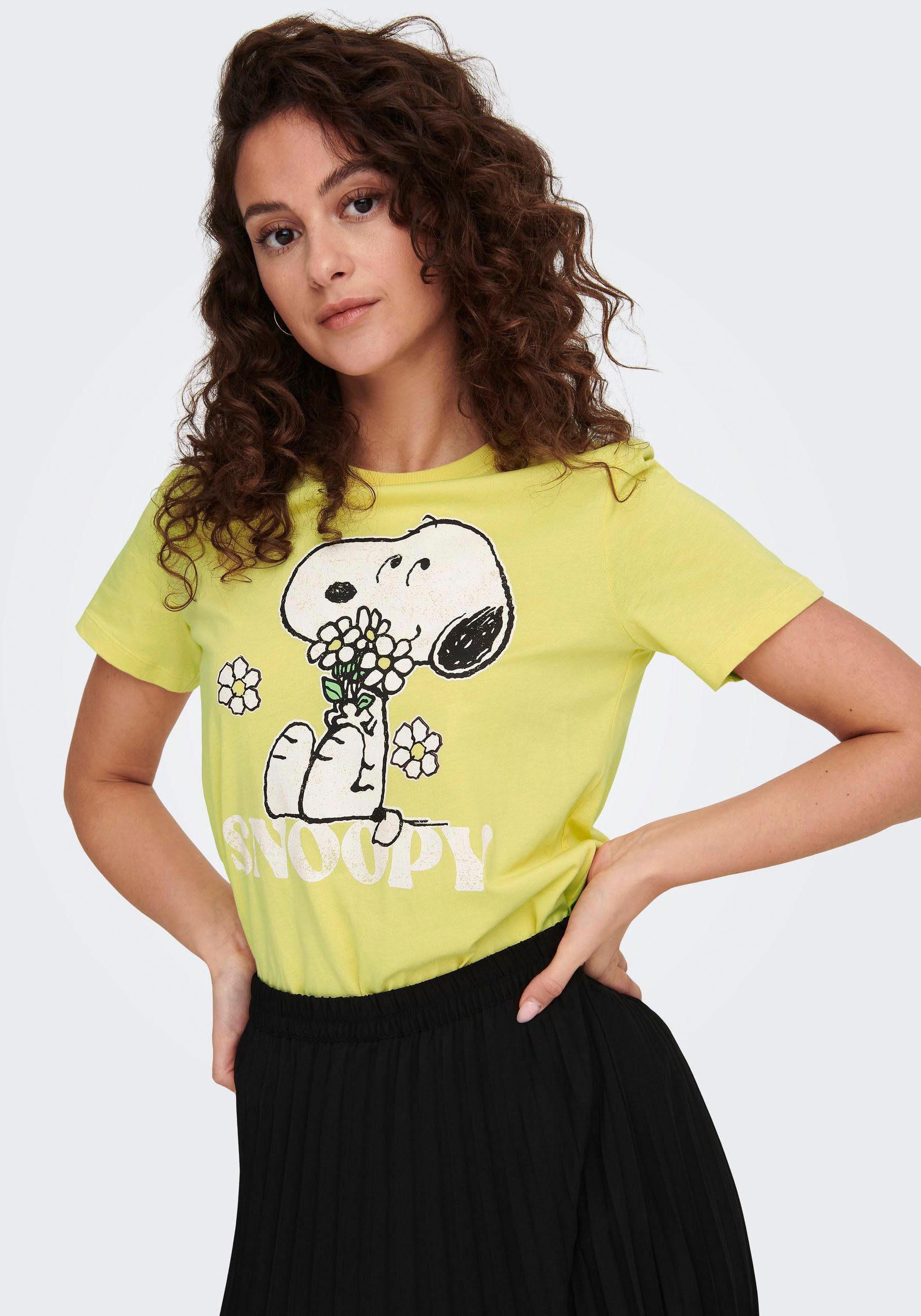 ONLY Kurzarmshirt ONLPEANUTS Sundress TOP Snoopy BOX JRS S/S unterschiedliche Print:Flowers FLOWER Prints REG