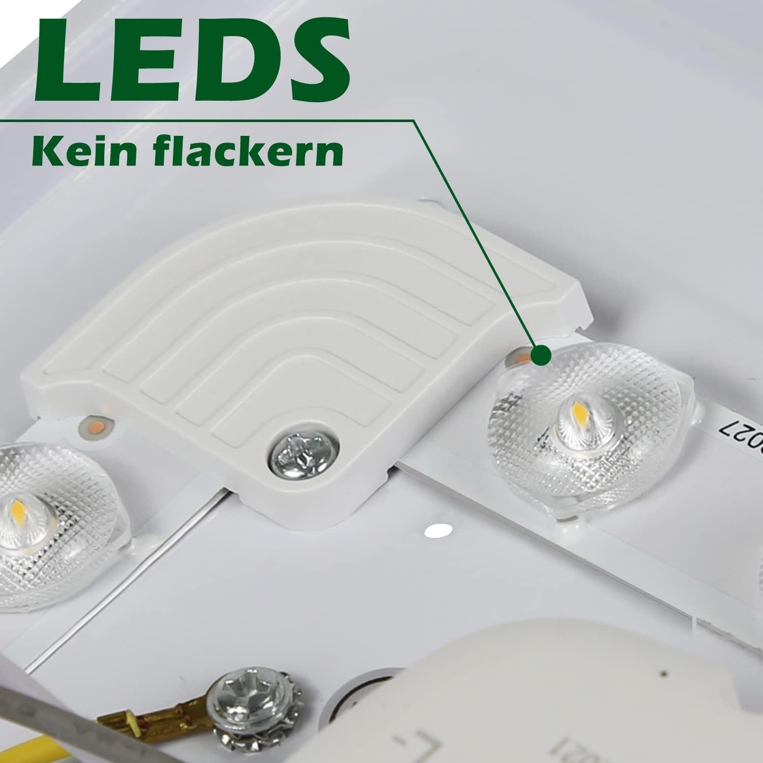 Nettlife LED Deckenleuchte Sternenhimmel Kinderzimmer 15W Ø21cm 3000K/4000K Weiß Deckenlampe, LED fest integriert, für Büro Flur Treppenhaus Esszimmer Schlafzim – Bild 4 von 5