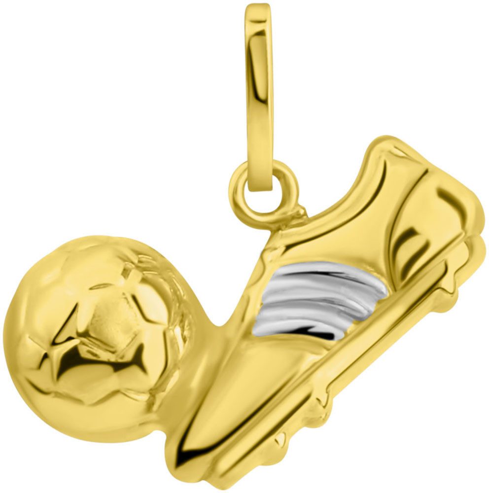 Firetti Kettenanhänger Schmuck Geschenk Gold 375 Halsschmuck Anhänger Fußall mit Schuh