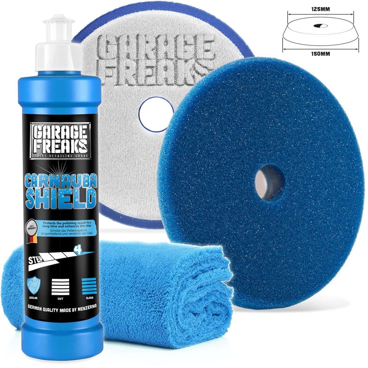 Garage Freaks Politur - Heavy Cut, Medium Cut, Finish Cut, Carnauba Versiegelung Autopolitur (3 St), Auto Polier Set