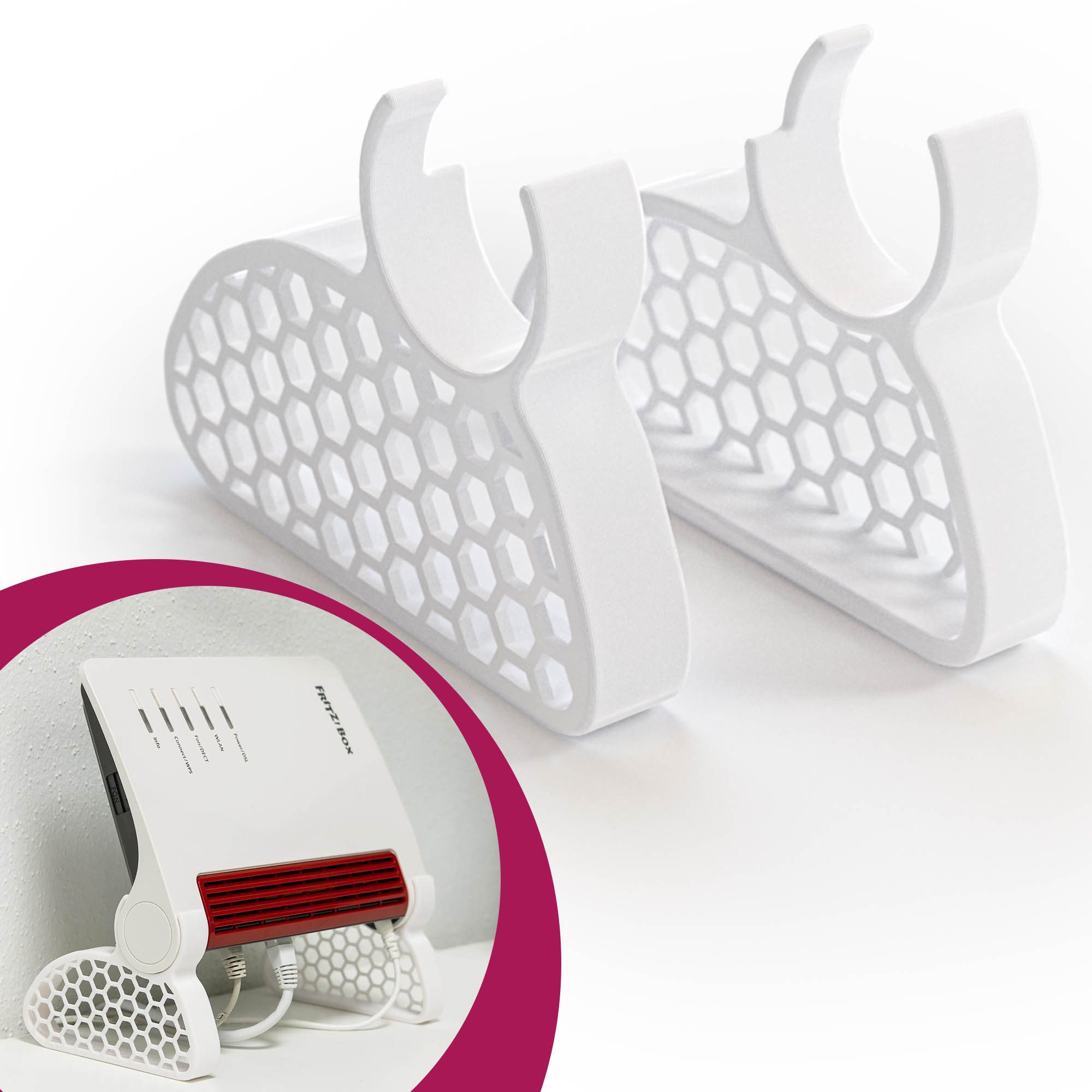 Mobilefox Halterung Ständer passend für AVM FritzBox 7590 AX Tischständer Router Halter