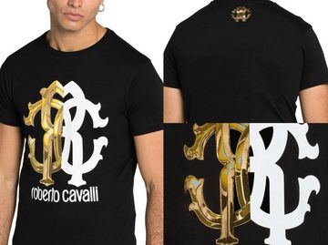 roberto cavalli T-Shirt ROBERTO CAVALLI FIRENZE LOGO PRINT LUXURY CREW NECK T-SHIRT RETRO SHIR