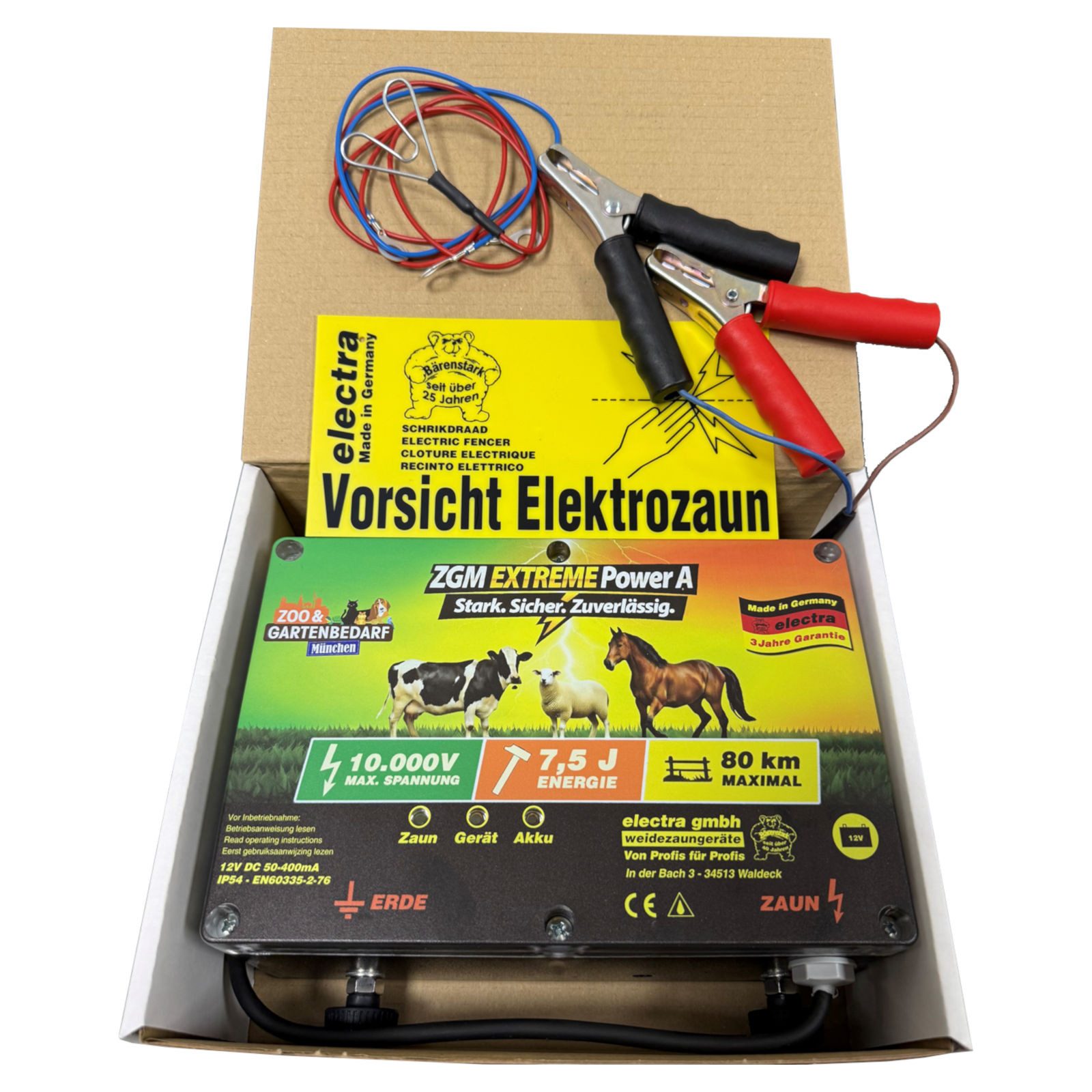 electra gmbh Weidezaungerät Electra Elektrozaungerät Extreme Power A, 12V DC, Kraftvolles Weide...