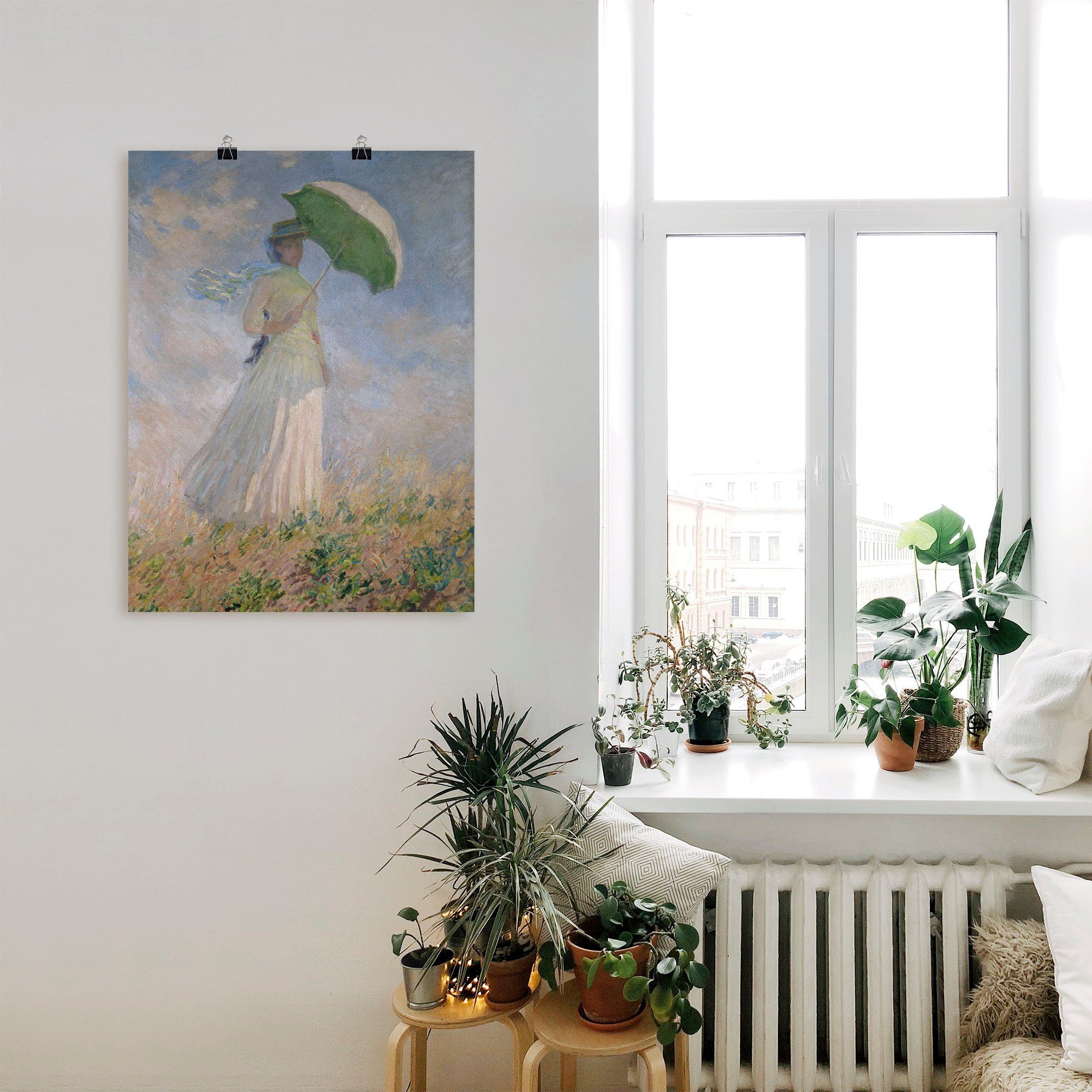 Artland Poster Frau mit Sonnenschirm, Susanne Hoschedé, Frau (1 St), ohne Rahmen