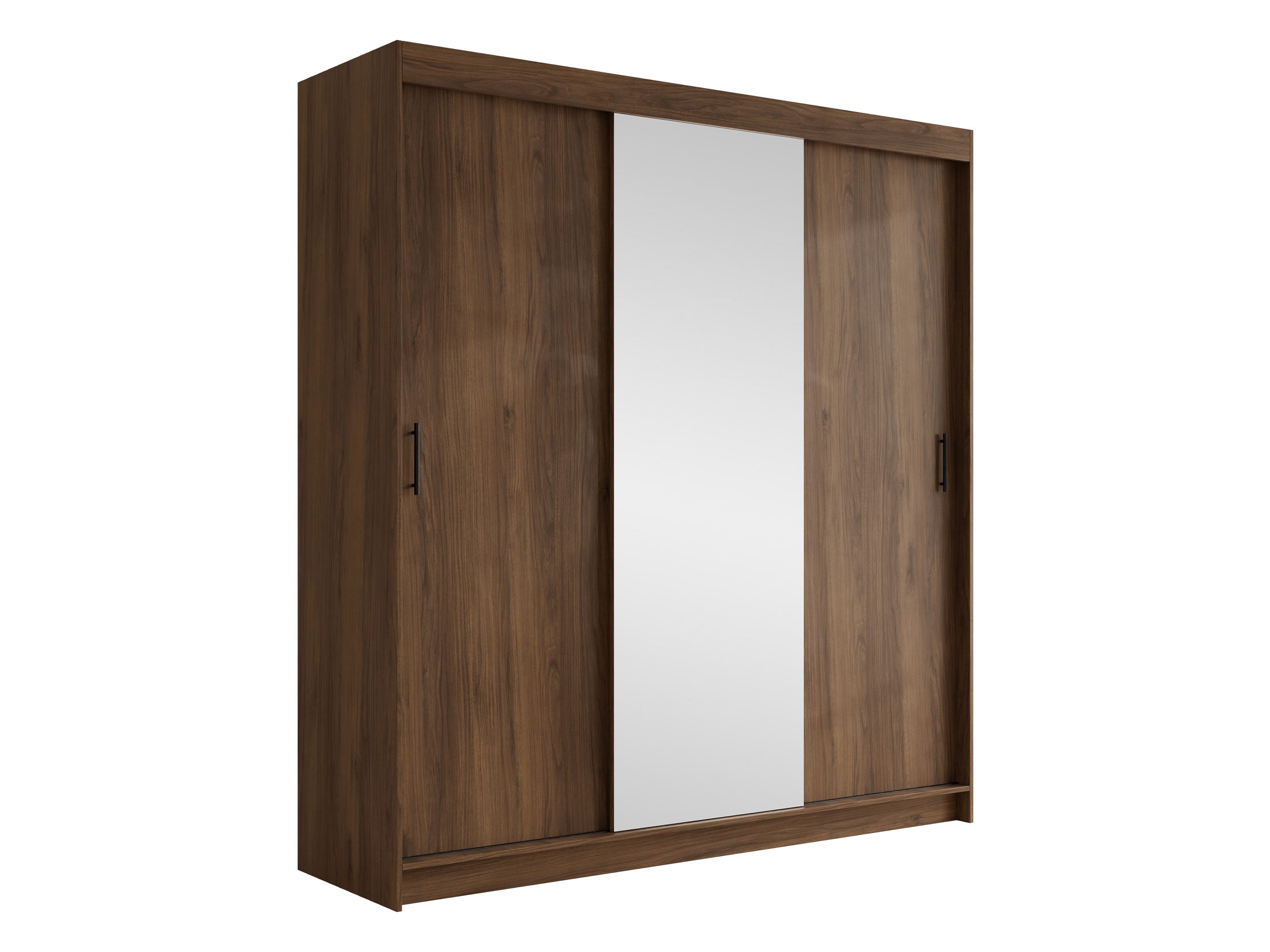 MIRJAN24 Kleiderschrank Infinity II 200 (mit drei Schwebetüren) 200x58x200 cm, mit Kleiderstange, Frontspiegel