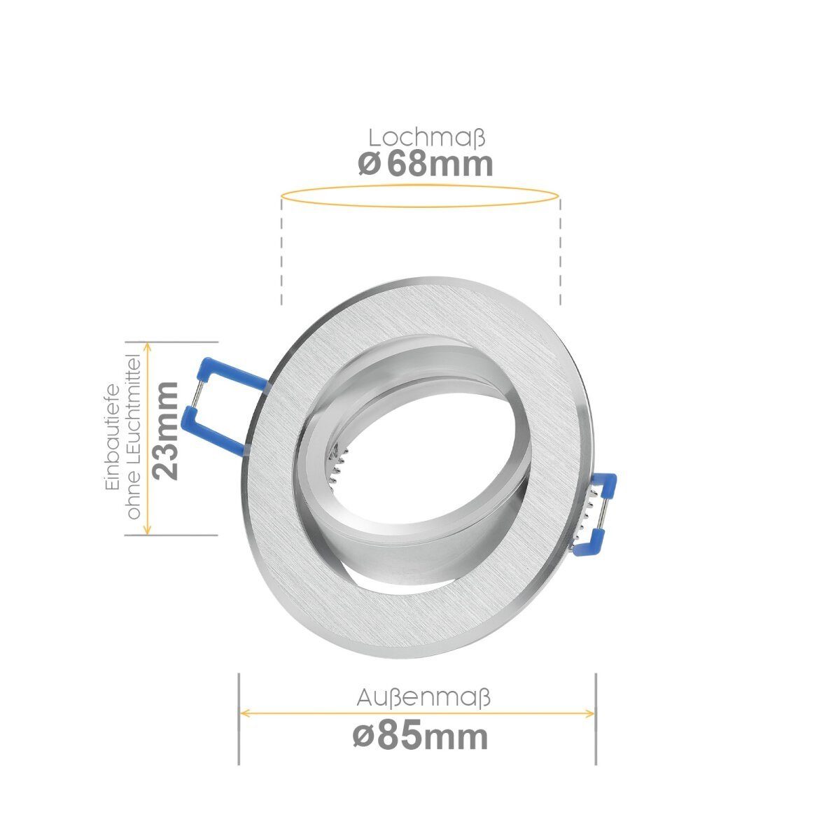 230V, Leuchtmittel, GU10 schwenkbar LED Deckenspots, Deckenspot Sweet Einbauspots, spot aluminium Einbaustrahler ohne