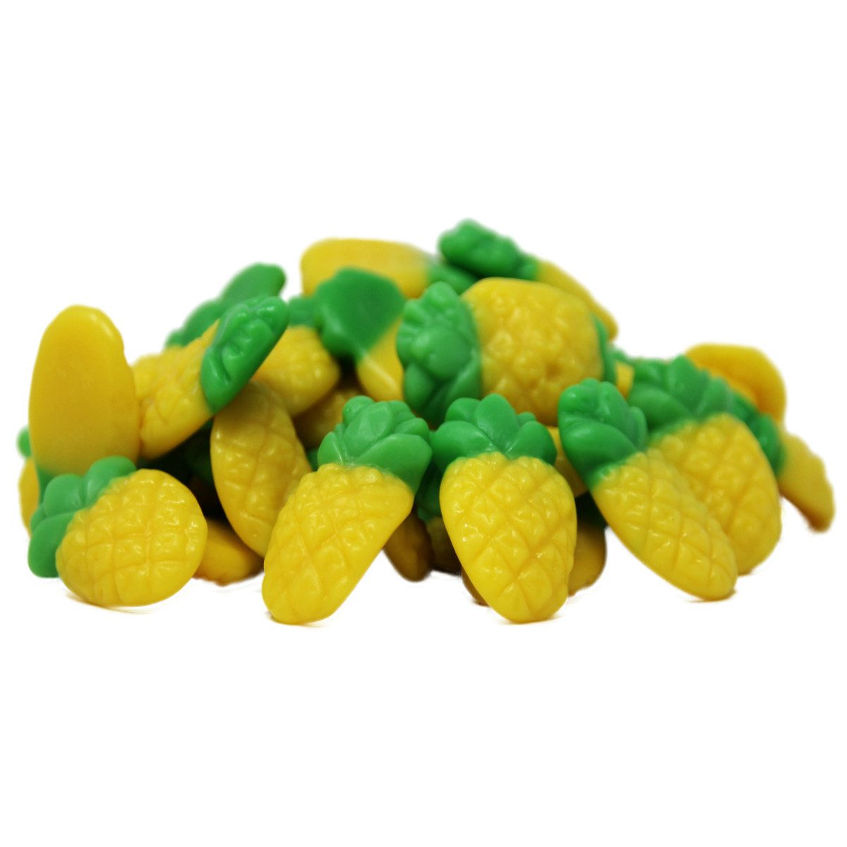 Fruchtgummi Bären & Co. Süßigkeit, Fruchtgummi Ananas fruchtig süße gelbe weiche Ananas halal 300g