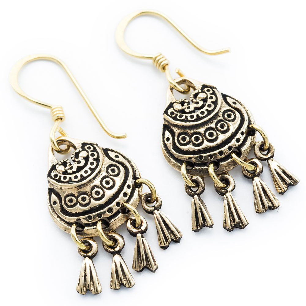 HOPLO Paar Ohrhänger Ohrhänger, Ohrringe Viking Bronze Schmuck